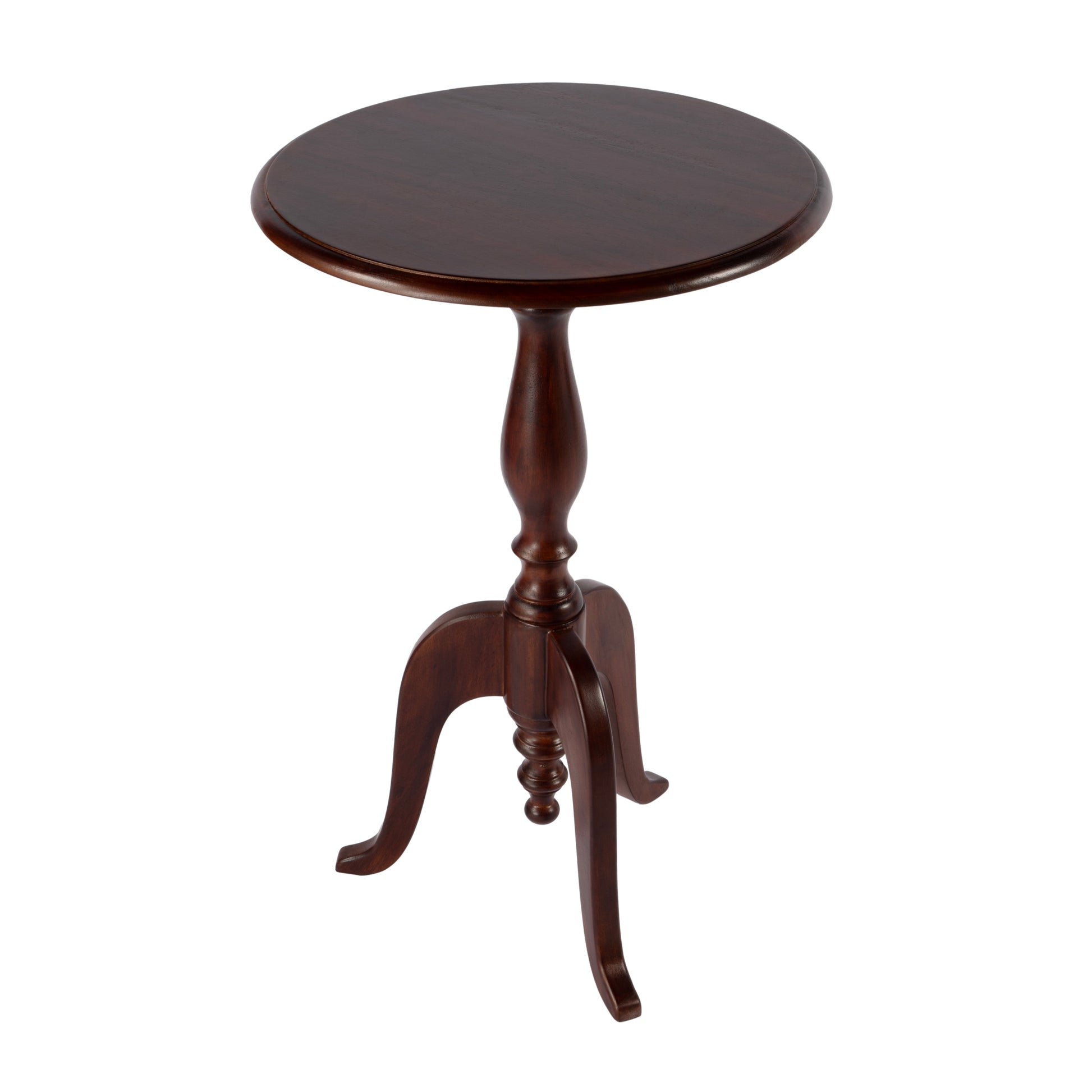 Butler Specialty Company Tia 18 in. W Round Wood Pedestal Side Table, Brown