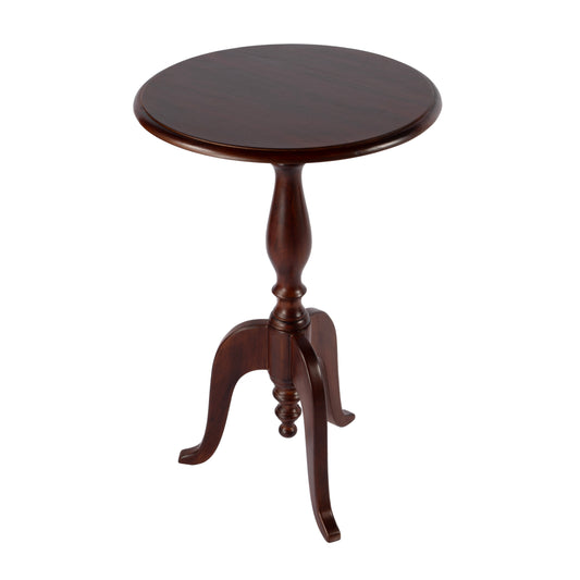 Butler Specialty Company Tia 18 in. W Round Wood Pedestal Side Table, Brown