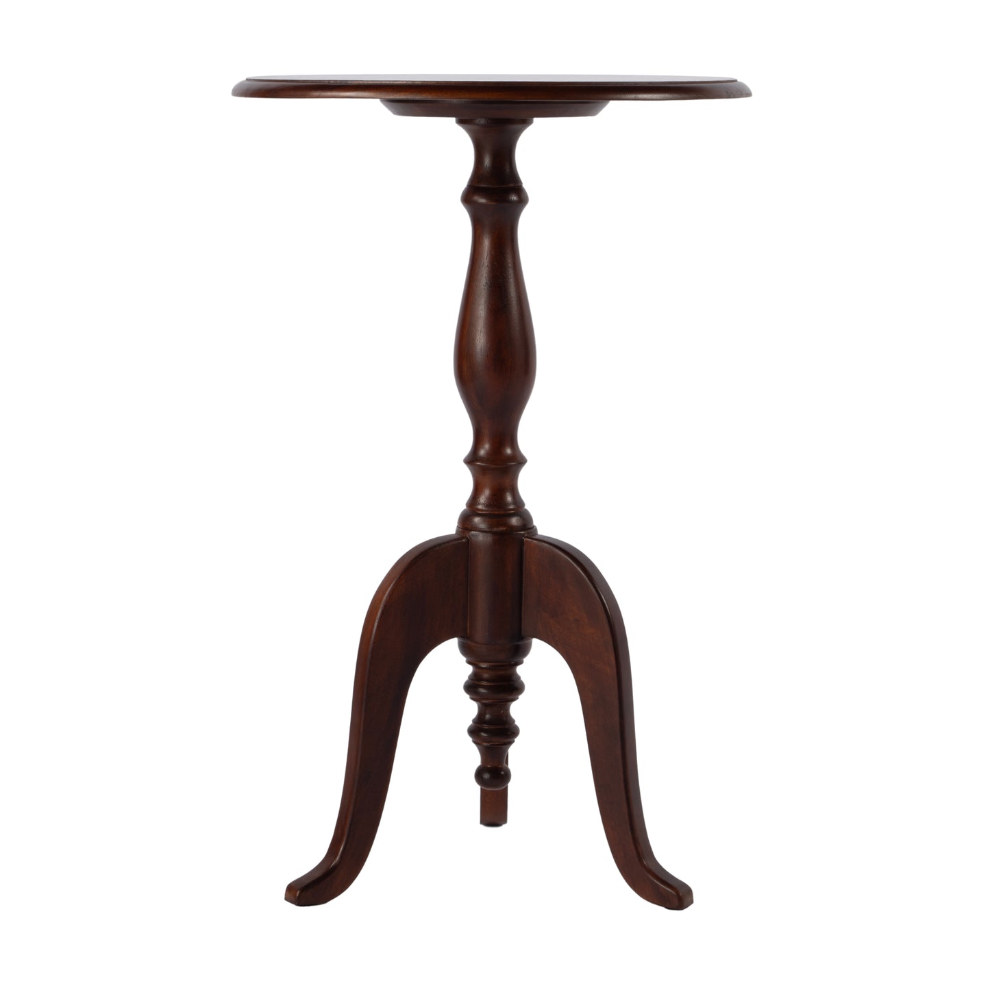 Butler Specialty Company Tia 18 in. W Round Wood Pedestal Side Table, Brown