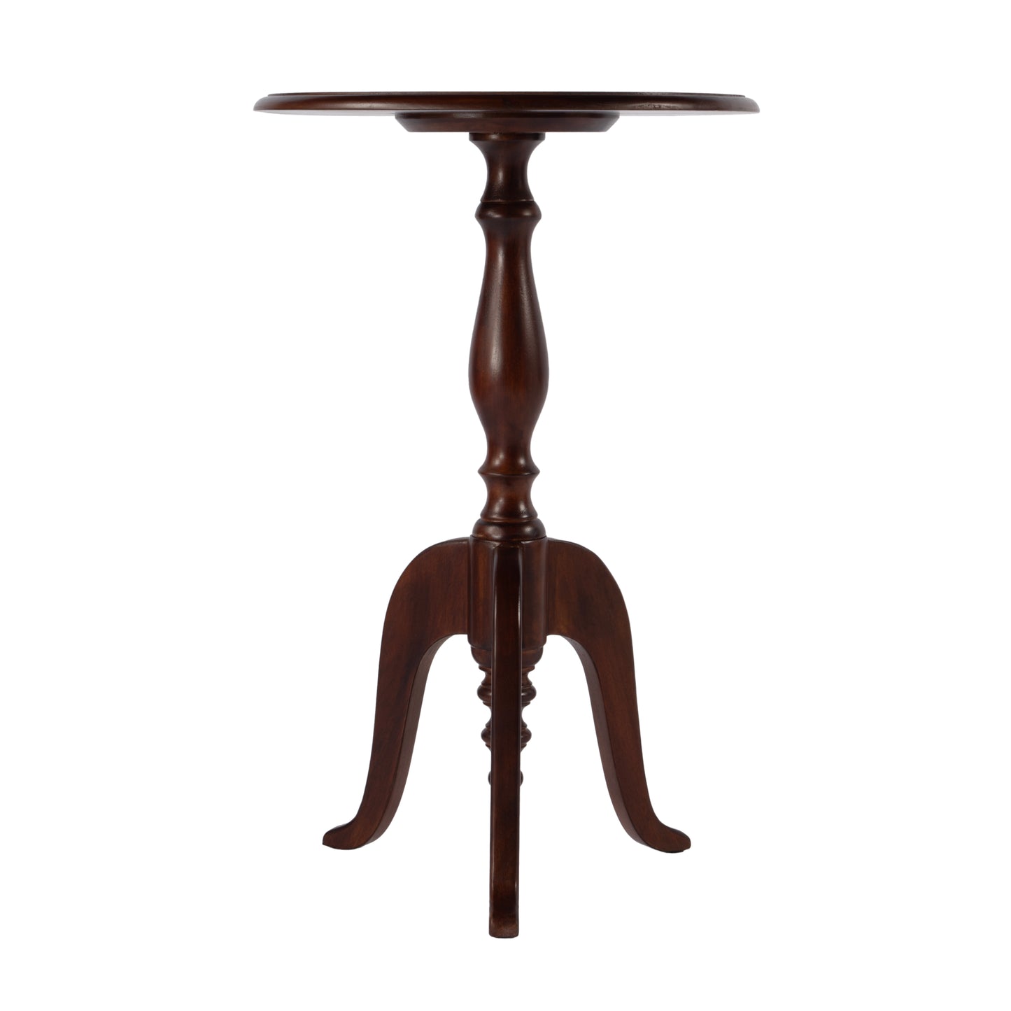 Butler Specialty Company Tia 18 in. W Round Wood Pedestal Side Table, Brown