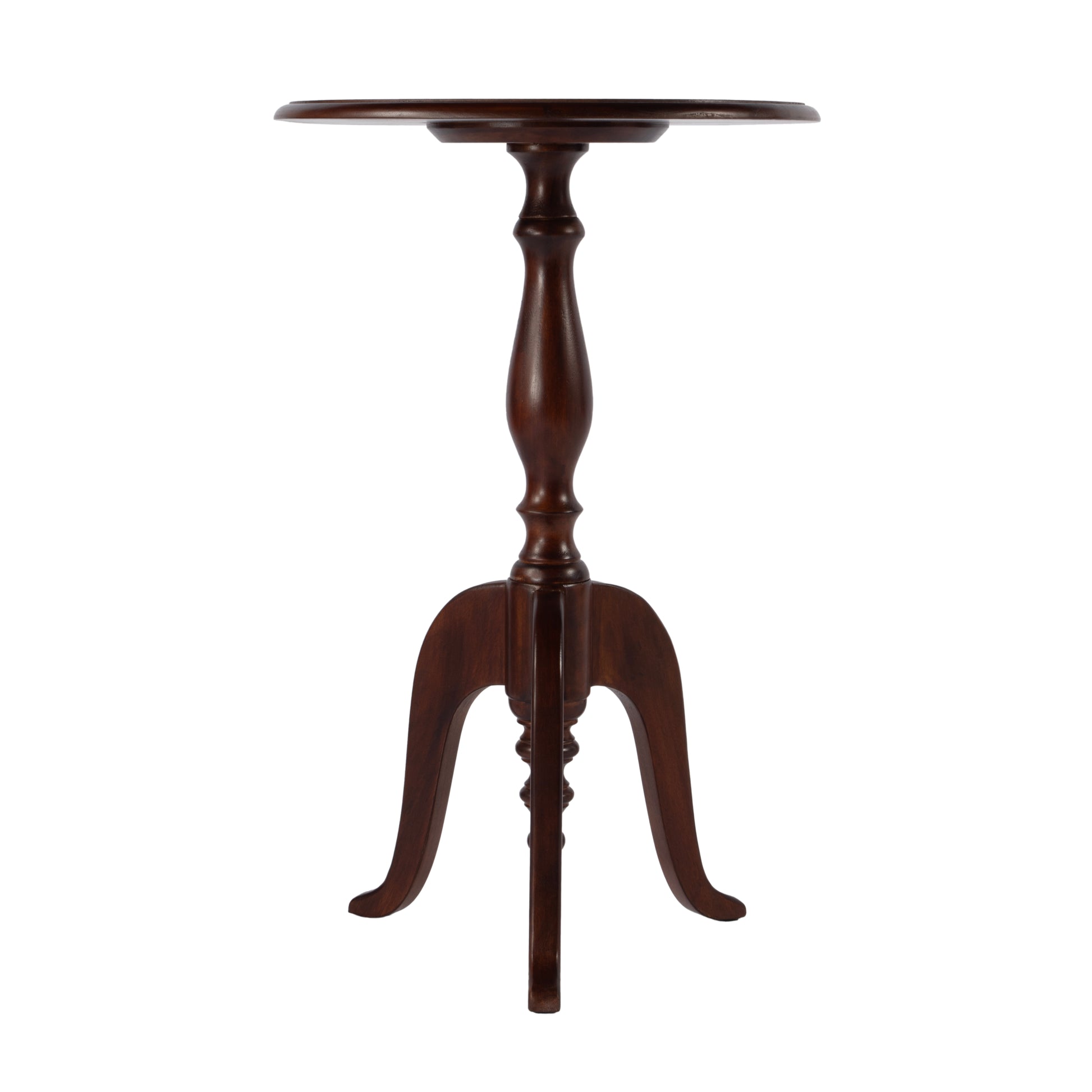 Butler Specialty Company Tia 18 in. W Round Wood Pedestal Side Table, Brown