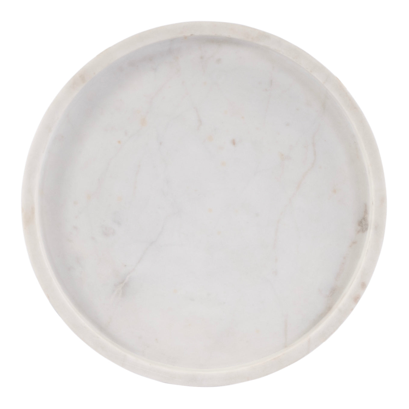 Butler Specialty Company Berlin 10 in. W Round Marble and Iron Side Table, White and Black