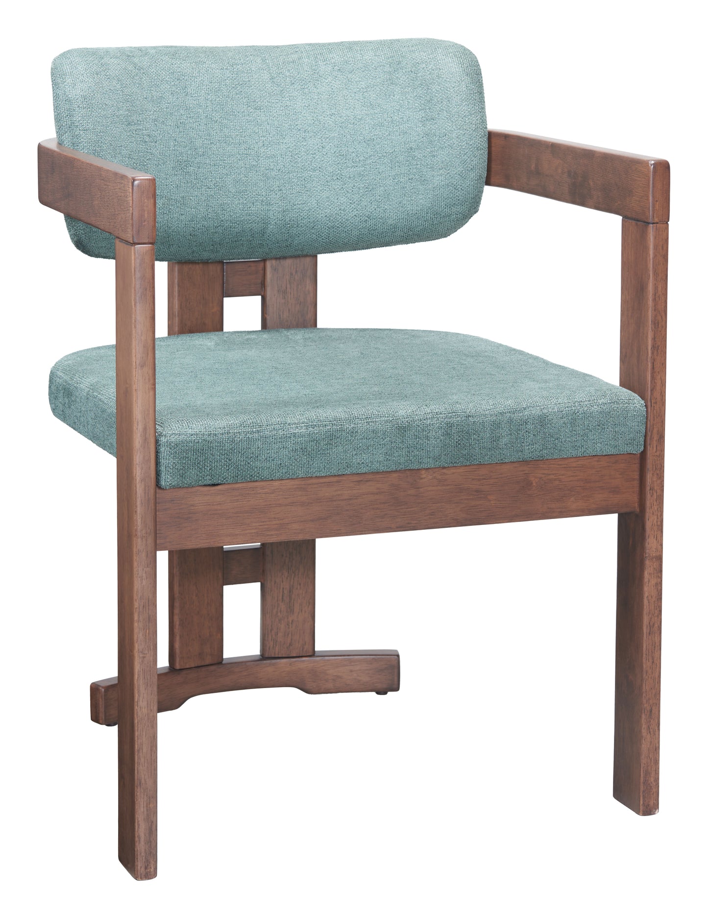 Poly Dining Chair Moss Gray & Walnut - 6