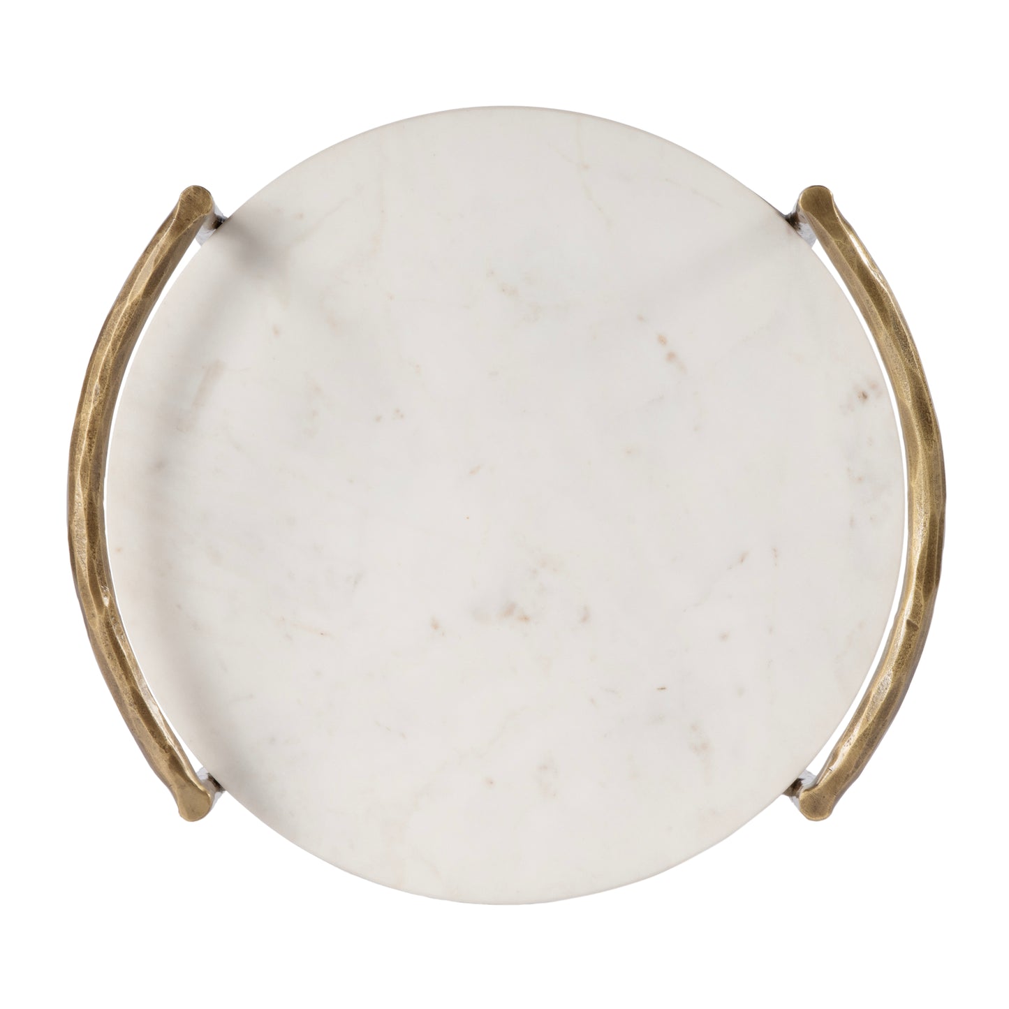 Butler Specialty Company Madlyn 19 in. W Round Marble and Iron Side Table, White
