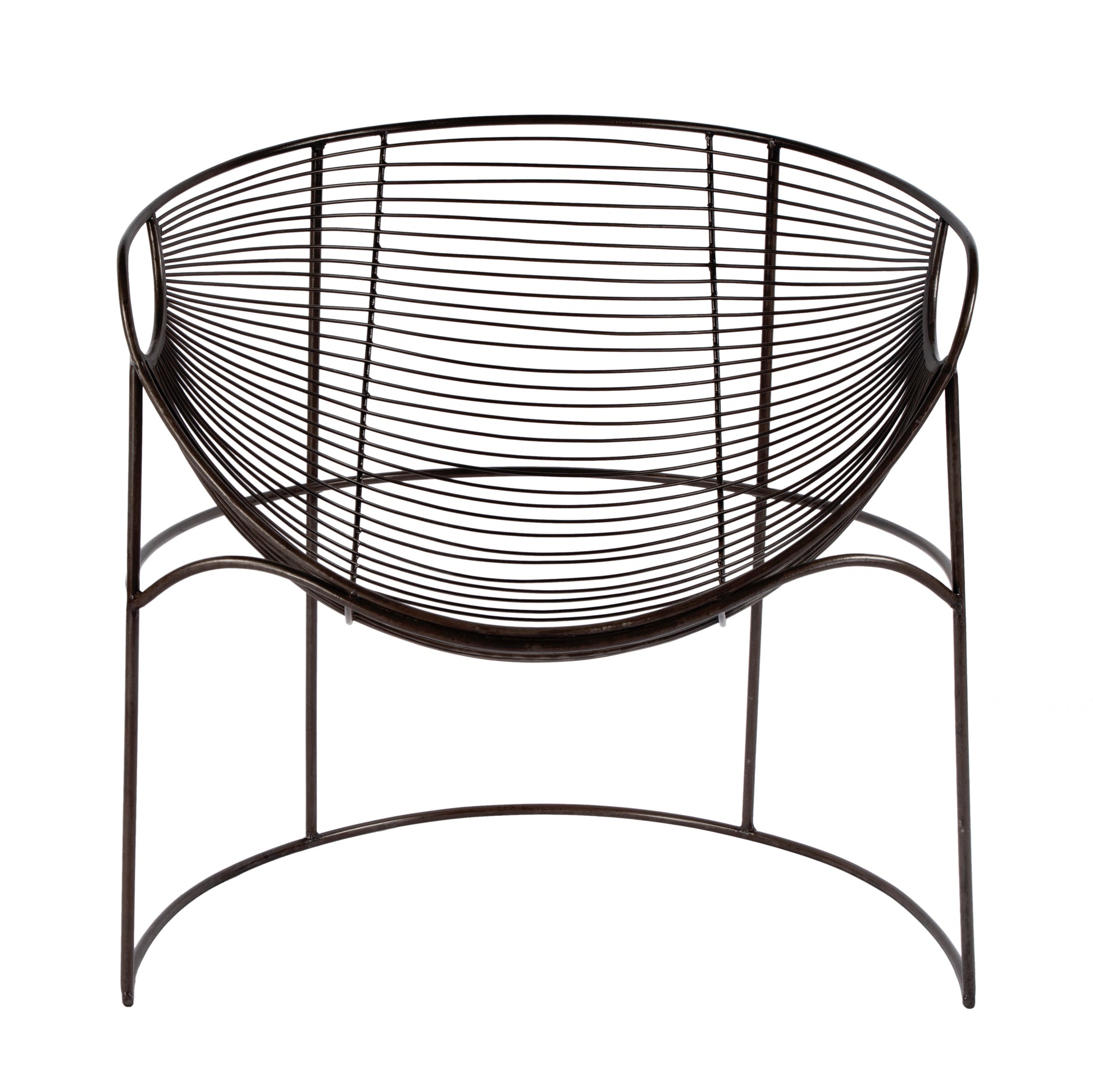 Butler Specialty Company Artemis 30 in. W Oval Iron Basket Accent Chair, Black