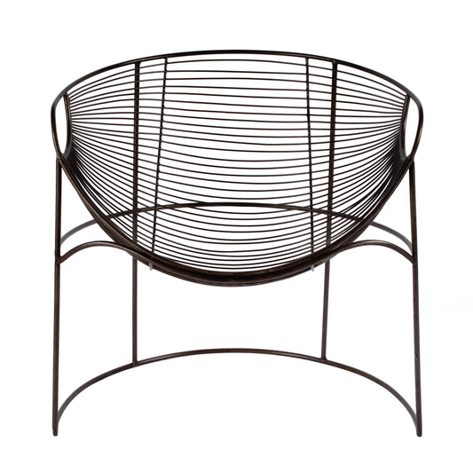 Butler Specialty Company Artemis 30 in. W Oval Iron Basket Accent Chair, Black