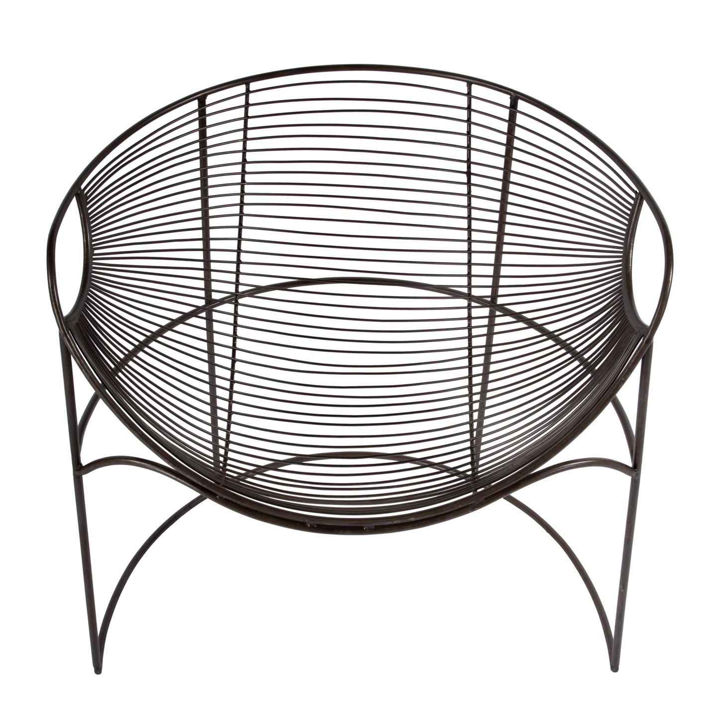 Butler Specialty Company Artemis 30 in. W Oval Iron Basket Accent Chair, Black