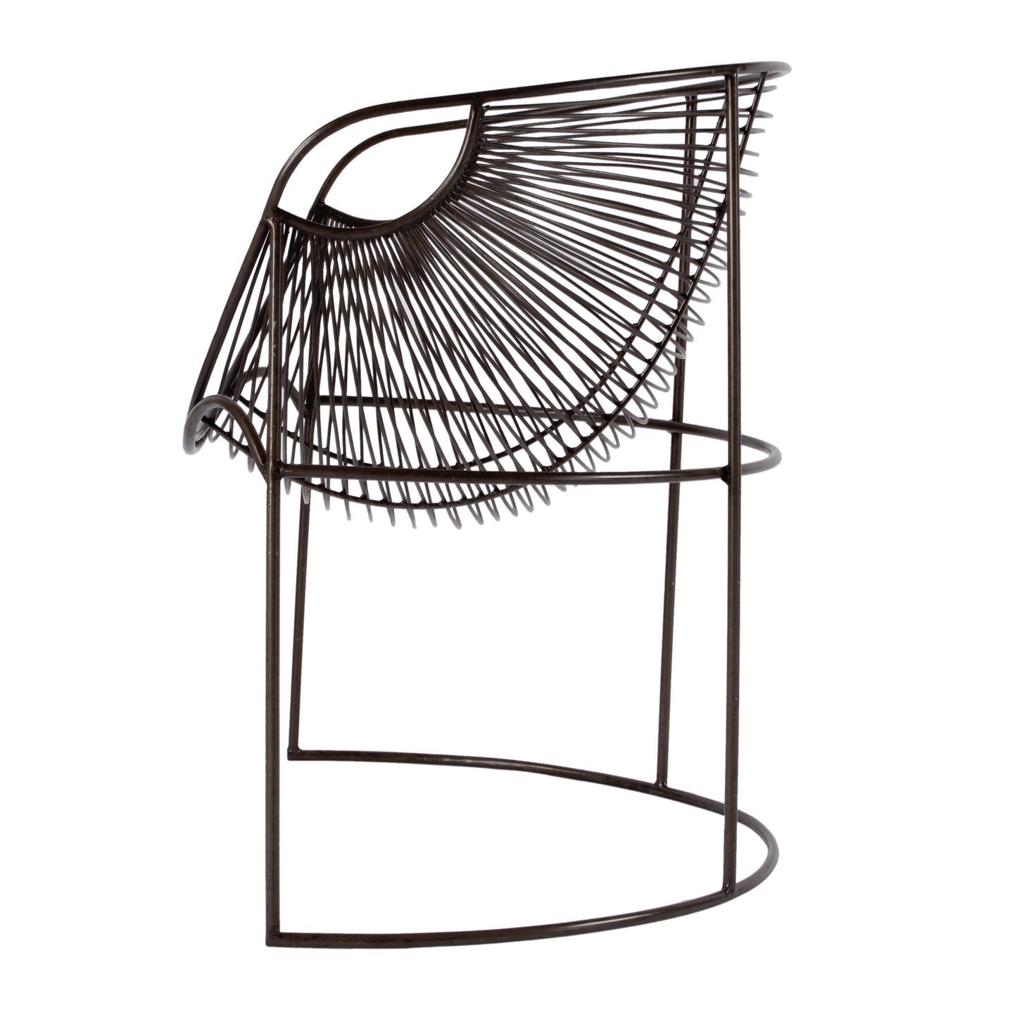 Butler Specialty Company Artemis 30 in. W Oval Iron Basket Accent Chair, Black