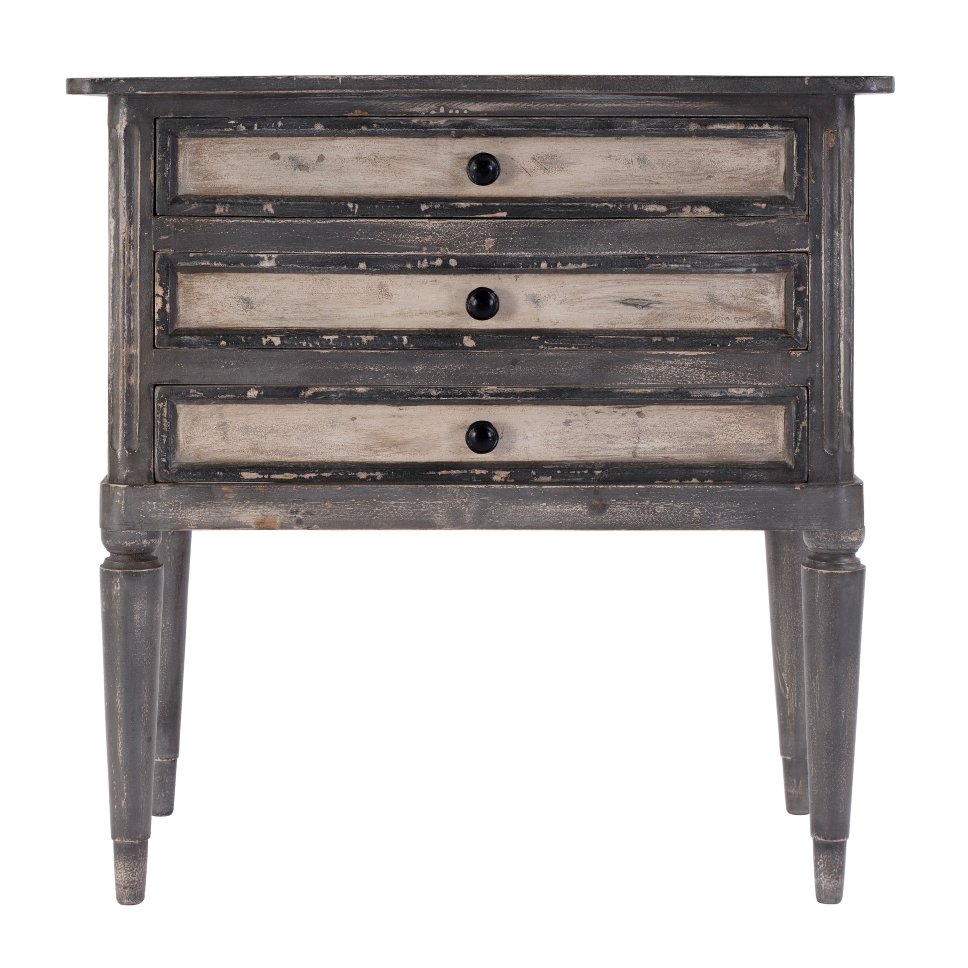 Butler Specialty Company Primrose 30 in. W Rectangular Solid Wood 3 Drawer Chest of Drawers with Finish Distressing, Cream, Gray