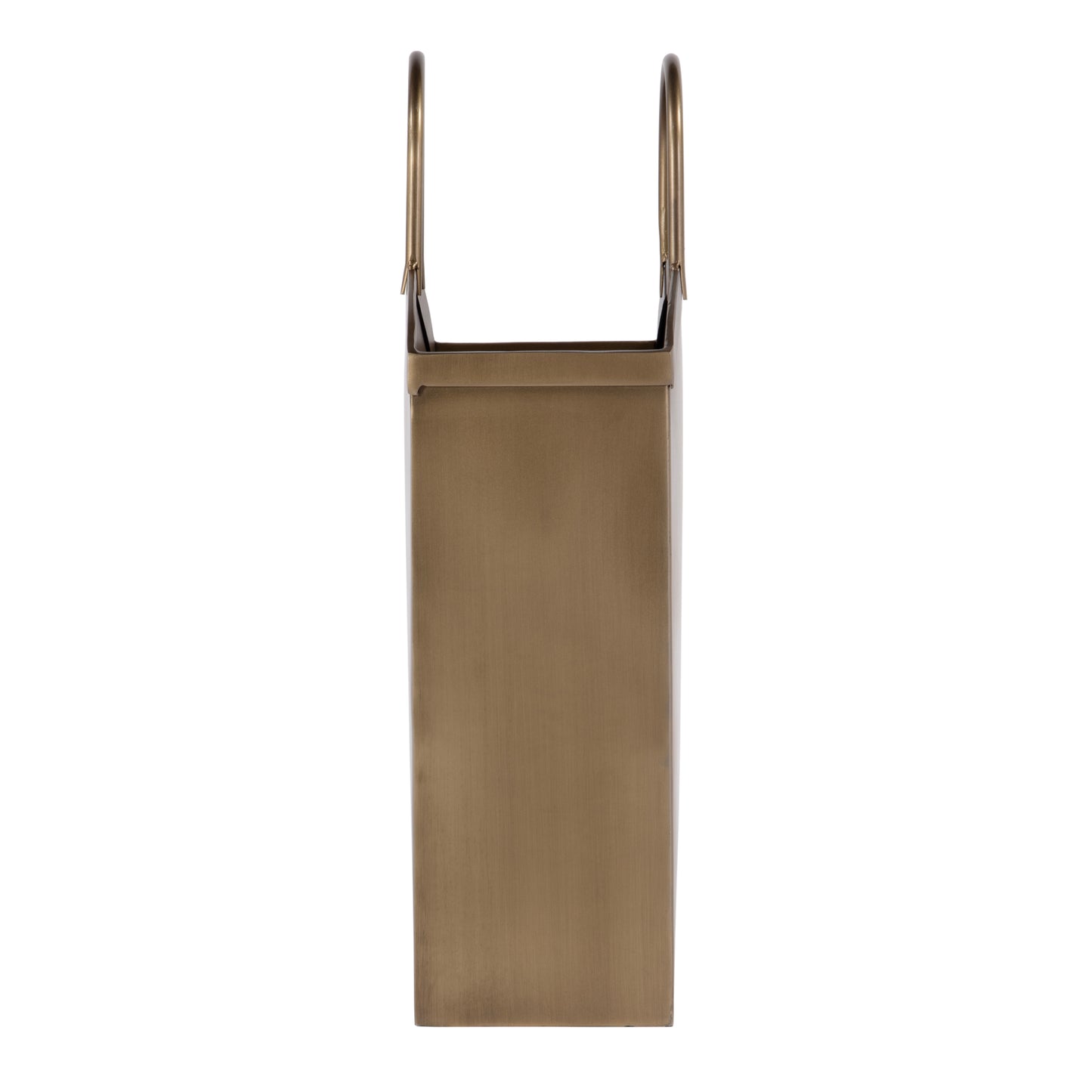Butler Specialty Company Gia 12 in. W Rectangular Metal Magazine Basket, Antique Gold