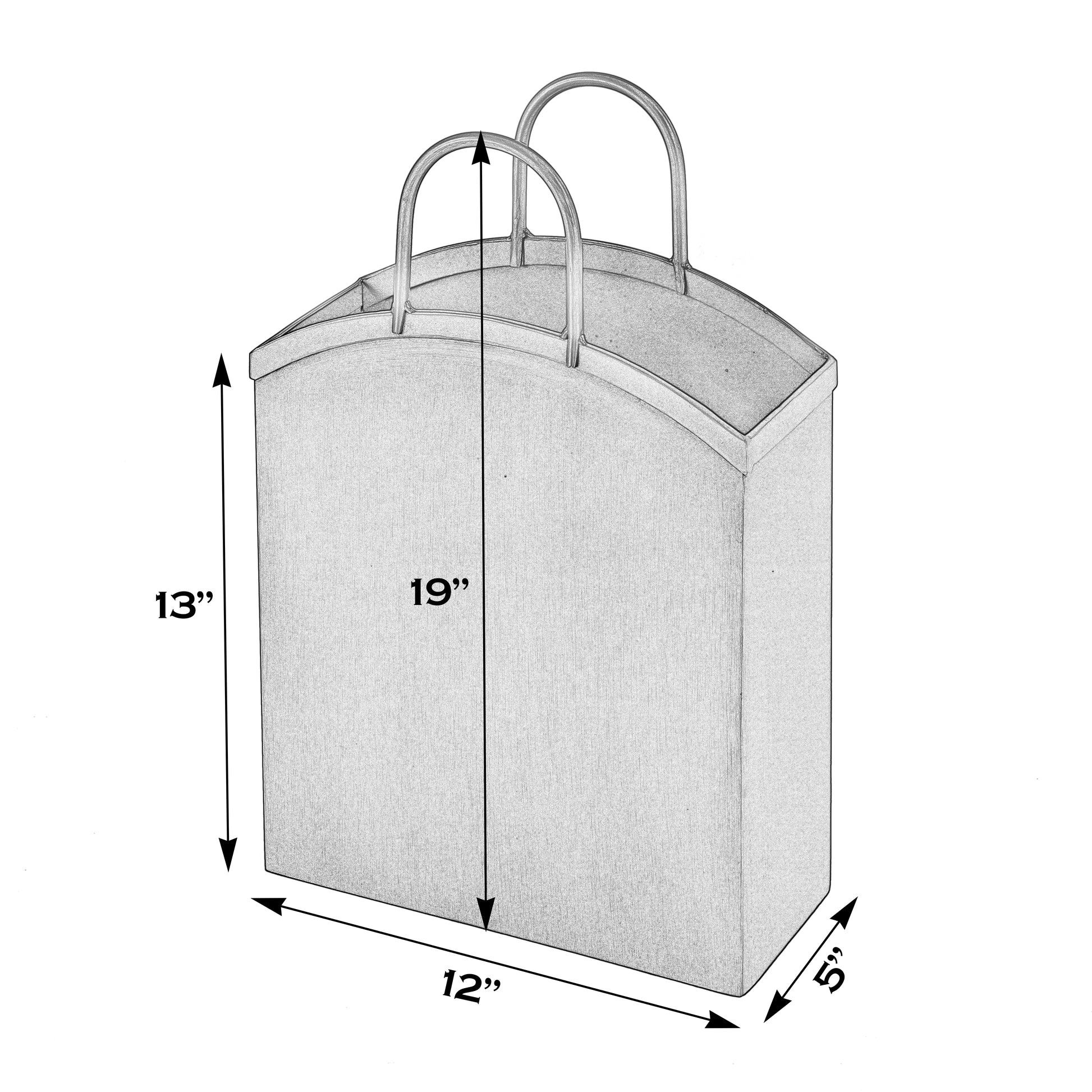 Butler Specialty Company Gia 12 in. W Rectangular Metal Magazine Basket, Antique Gold