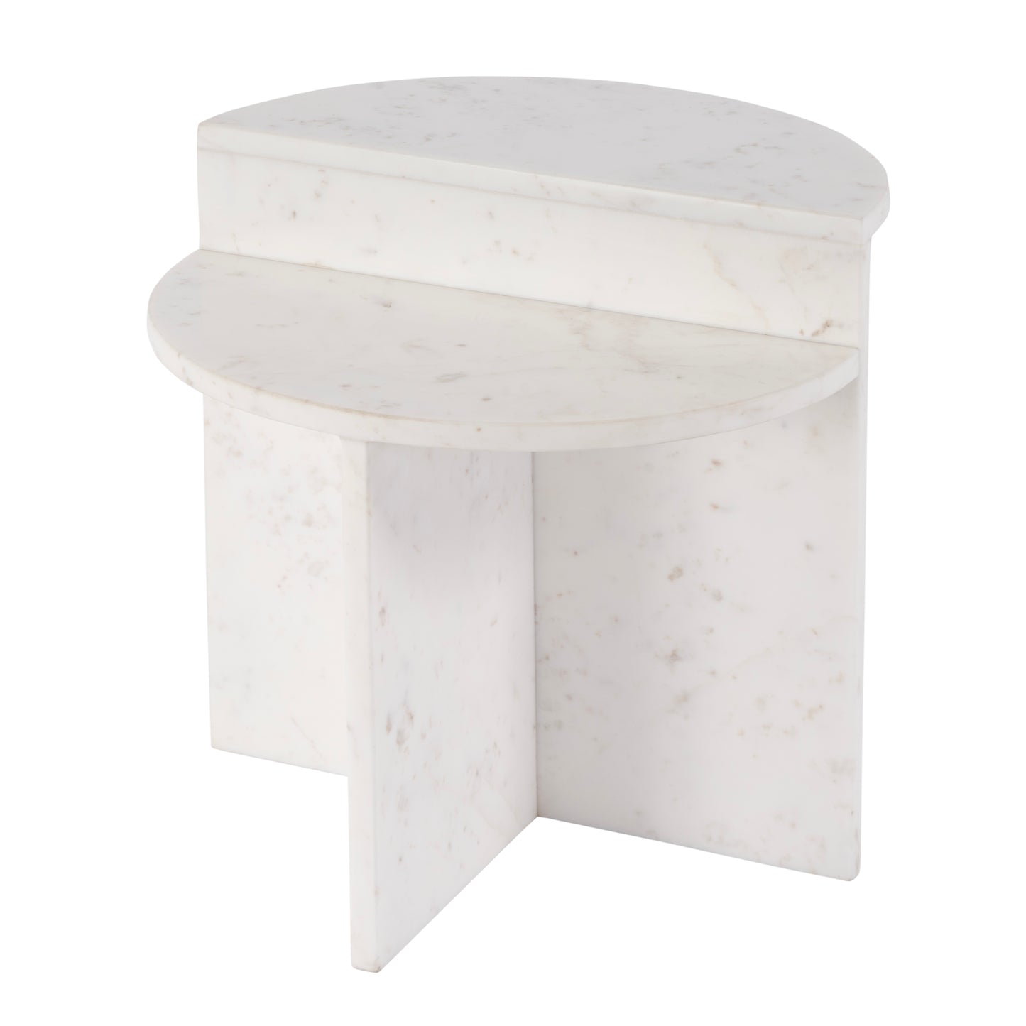 Butler Specialty Company Vienna 19.5 in. W Round 100% Marble Accent Table, White