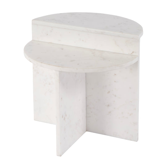 Butler Specialty Company Vienna 19.5 in. W Round 100% Marble Accent Table, White
