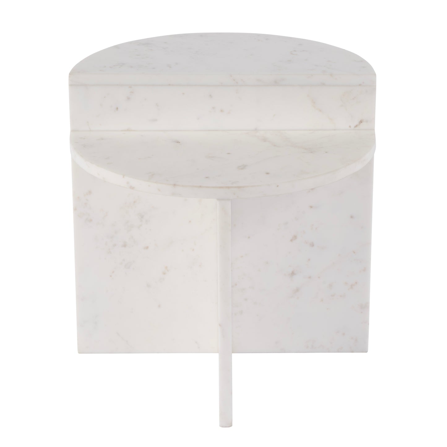Butler Specialty Company Vienna 19.5 in. W Round 100% Marble Accent Table, White