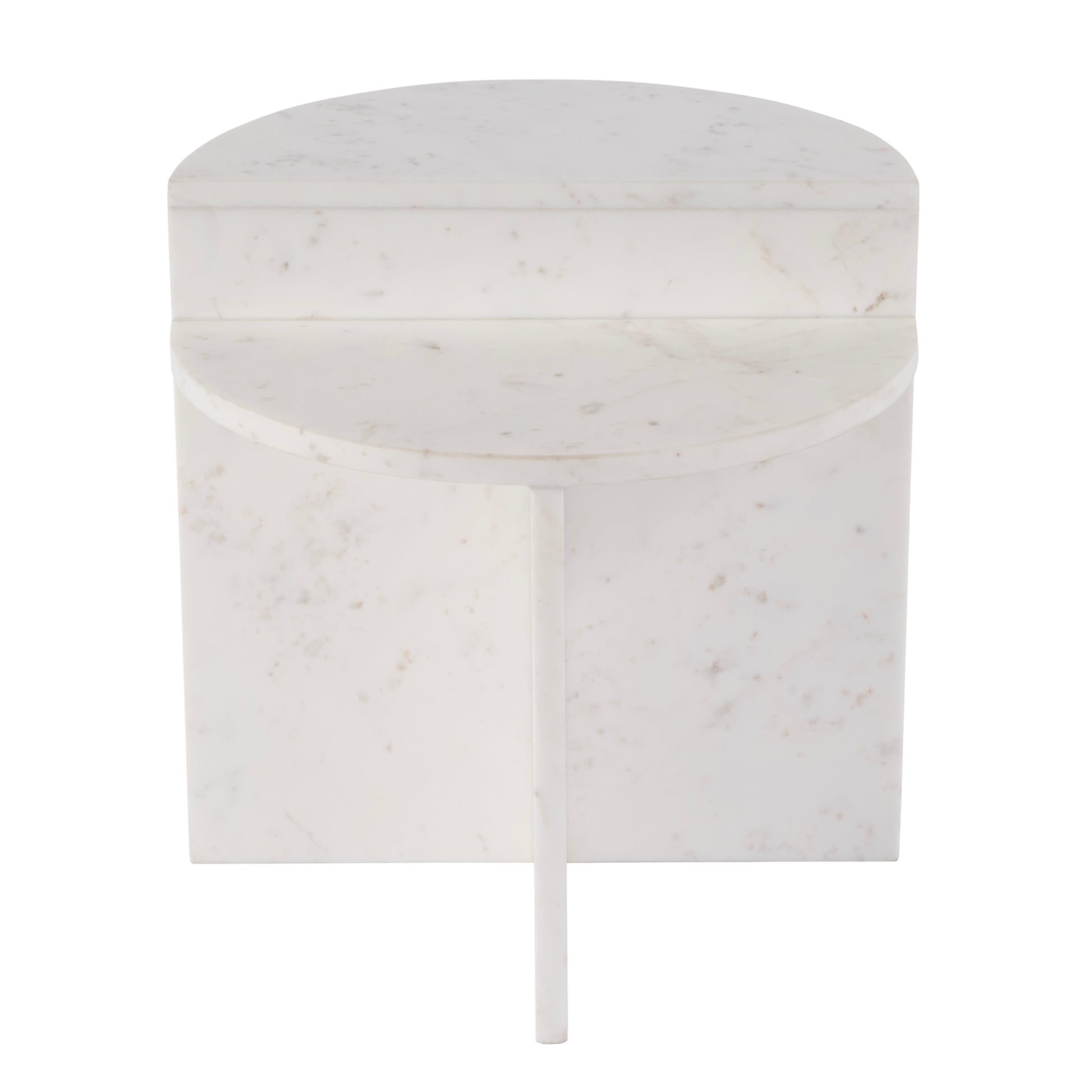 Butler Specialty Company Vienna 19.5 in. W Round 100% Marble Accent Table, White
