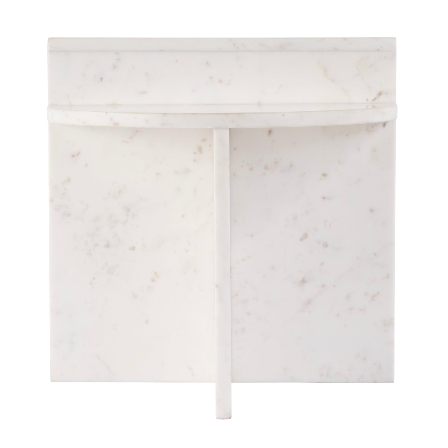 Butler Specialty Company Vienna 19.5 in. W Round 100% Marble Accent Table, White