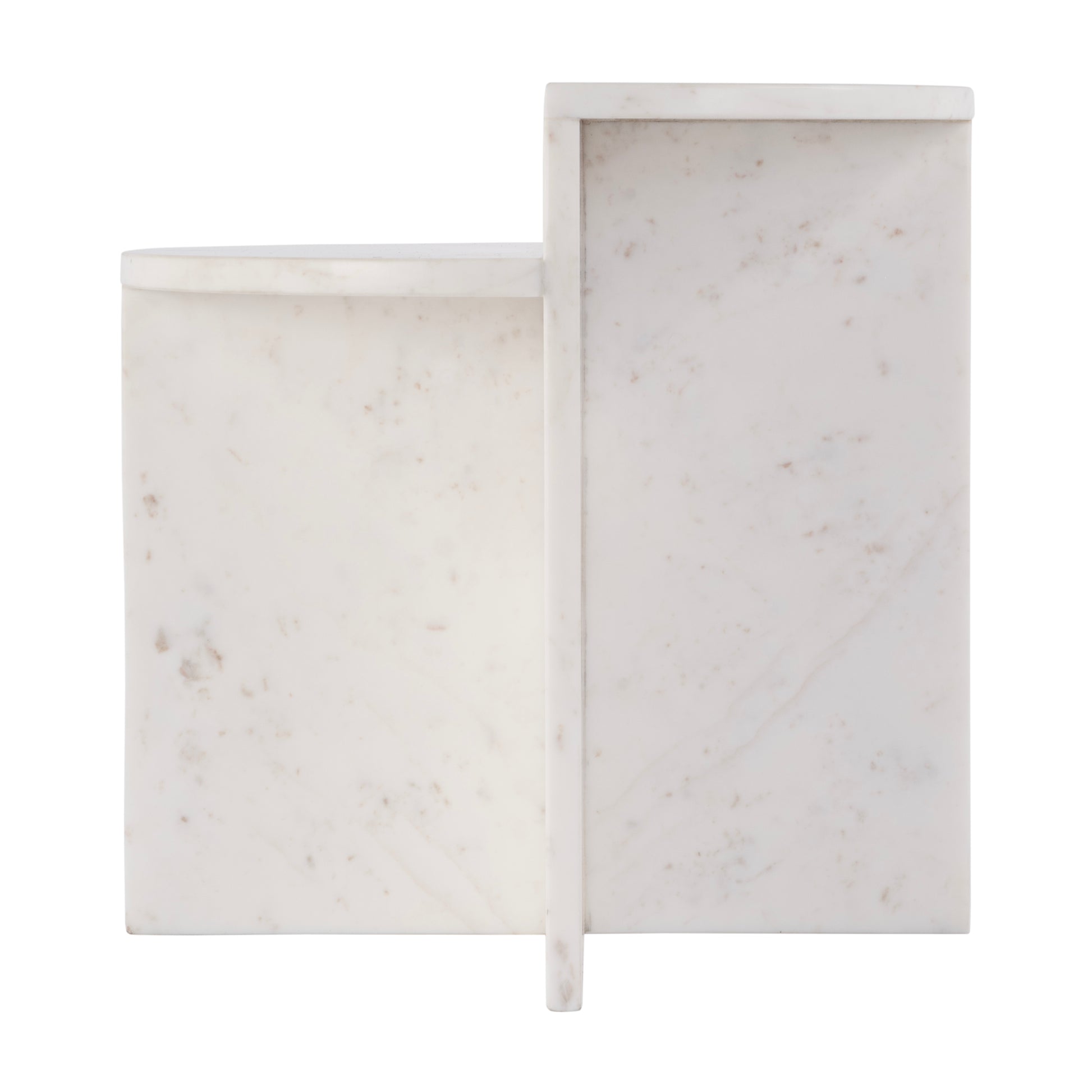 Butler Specialty Company Vienna 19.5 in. W Round 100% Marble Accent Table, White