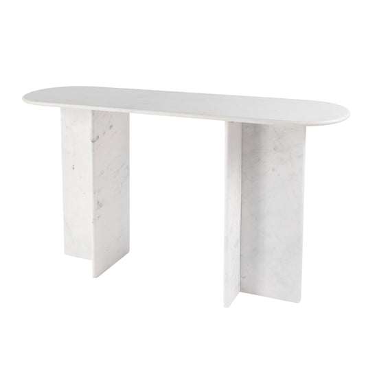 Butler Specialty Company Vienna 54 in. W Rectangular 100% Marble Console/Sofa Table, White