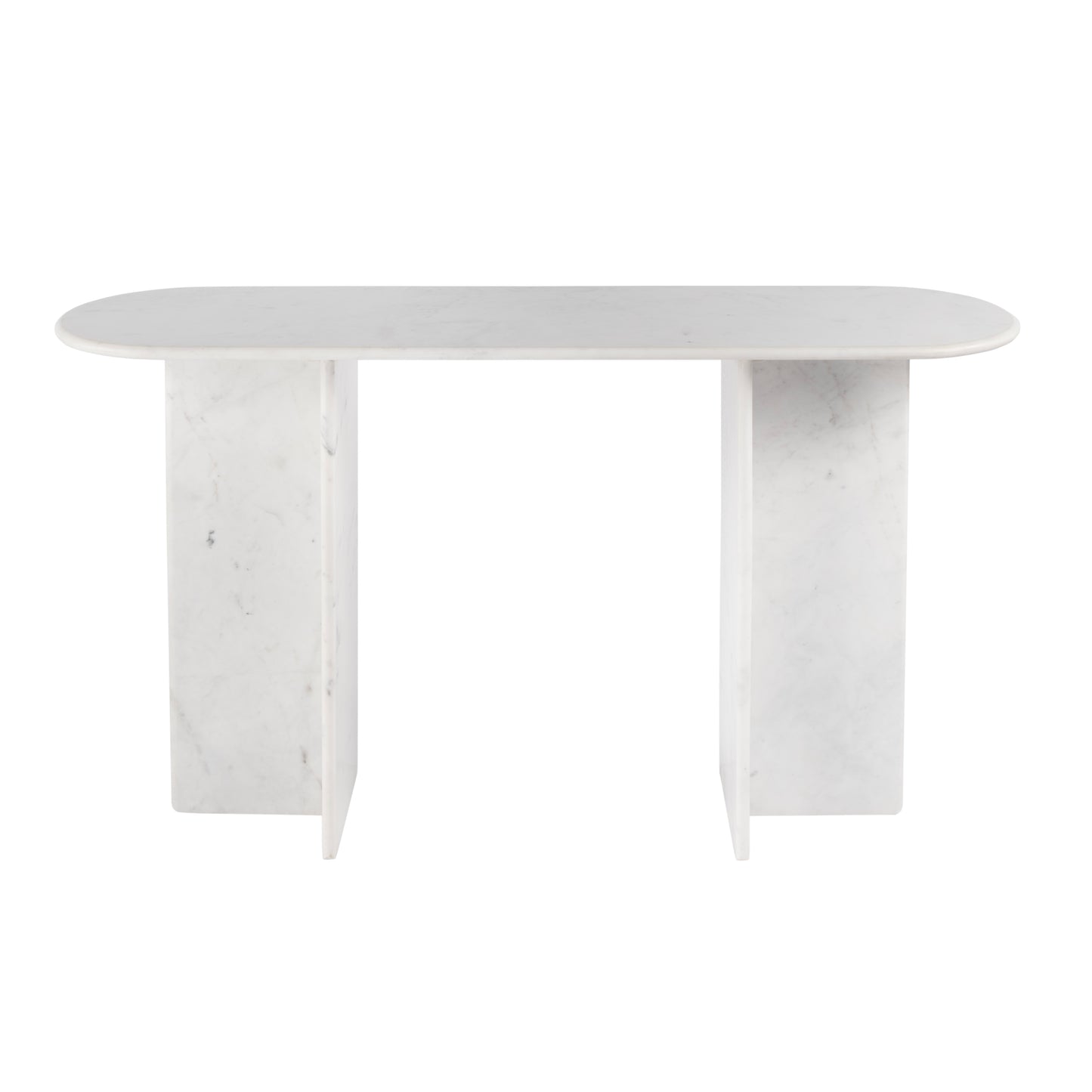 Butler Specialty Company Vienna 54 in. W Rectangular 100% Marble Console/Sofa Table, White
