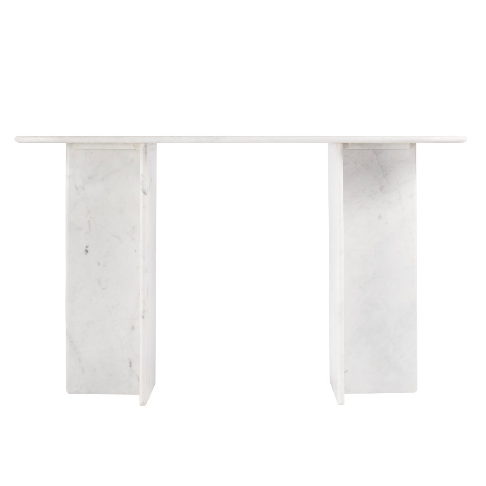 Butler Specialty Company Vienna 54 in. W Rectangular 100% Marble Console/Sofa Table, White
