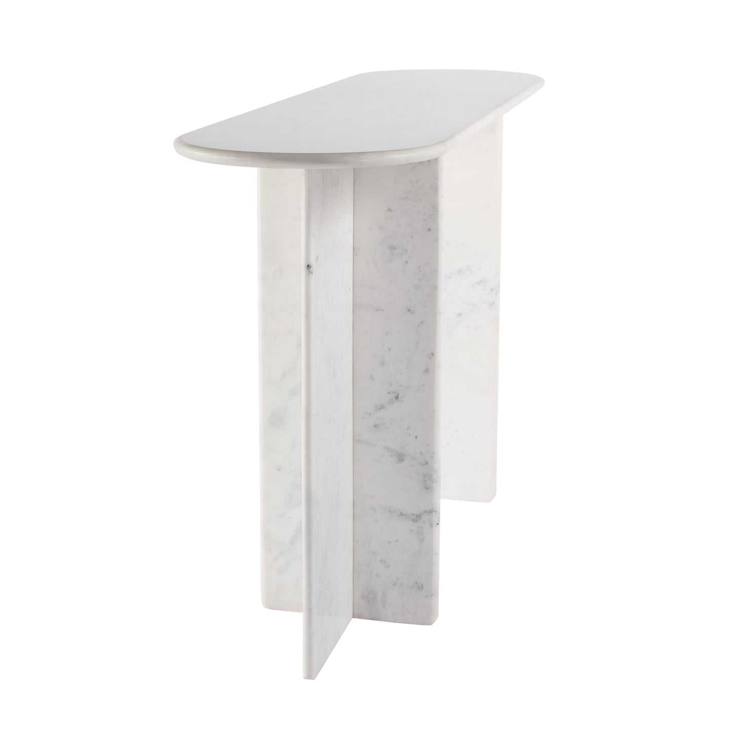 Butler Specialty Company Vienna 54 in. W Rectangular 100% Marble Console/Sofa Table, White
