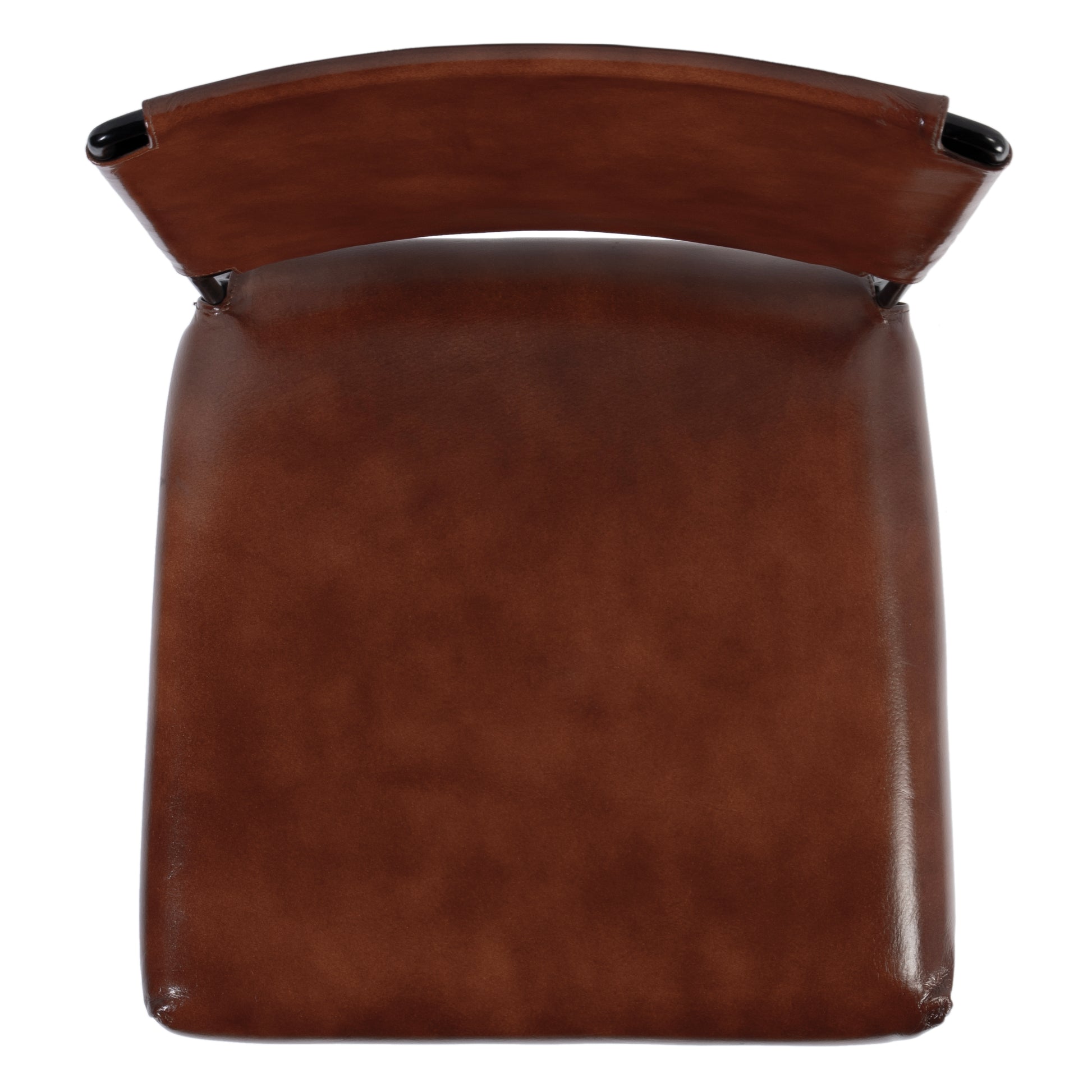 Butler Specialty Company Nevin 19 in. Seat Height Leather and Iron Dining Side Chair, Brown