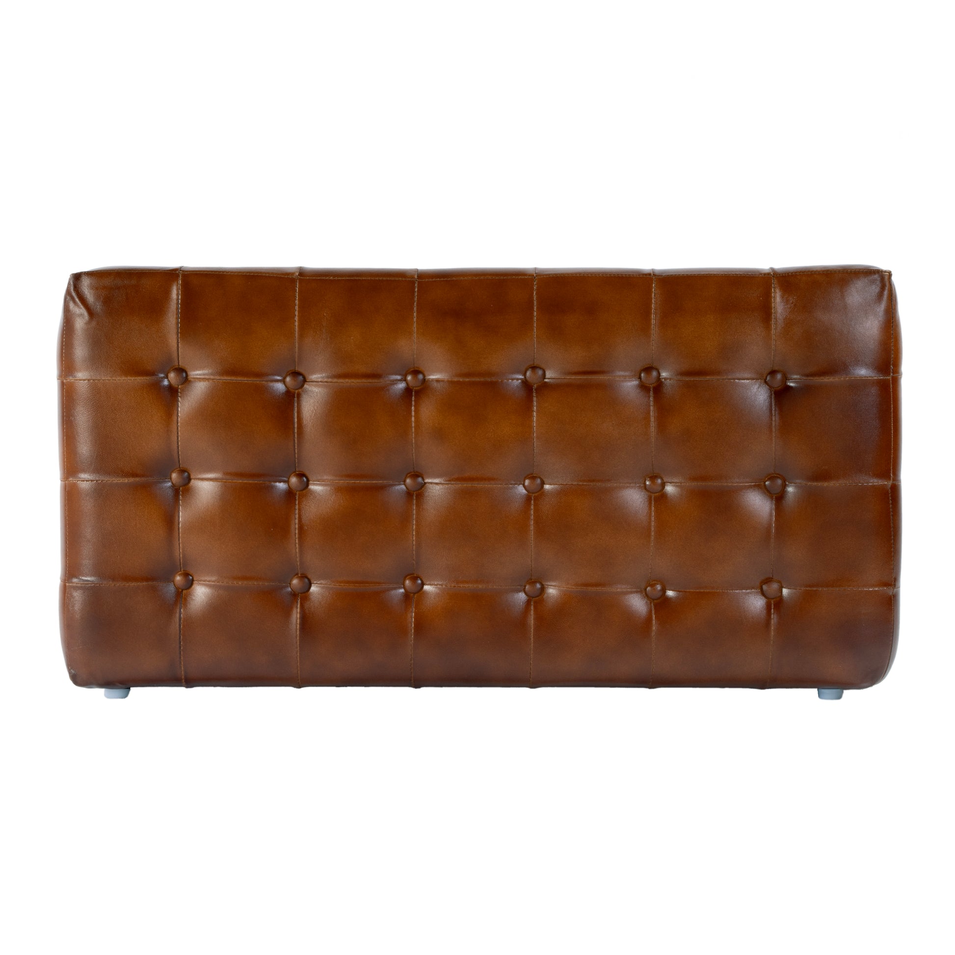 Butler Specialty Company Kingston 36 in. W Leather Upholstered Accent Bench with Tufting, Brown