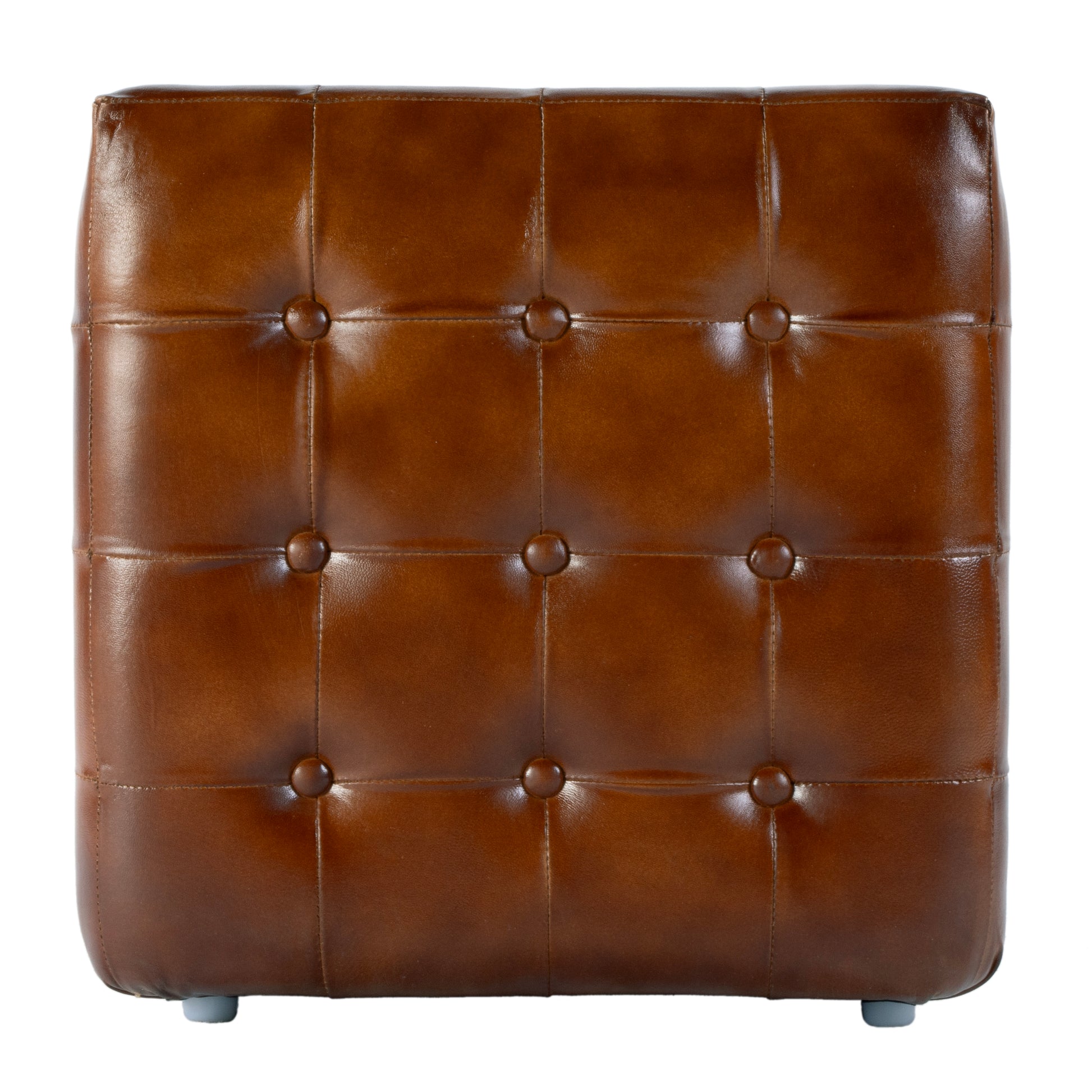 Butler Specialty Company Kingston 36 in. W Leather Upholstered Accent Bench with Tufting, Brown