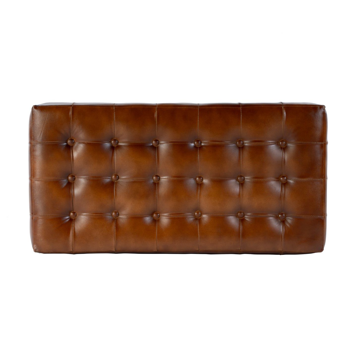Butler Specialty Company Kingston 36 in. W Leather Upholstered Accent Bench with Tufting, Brown