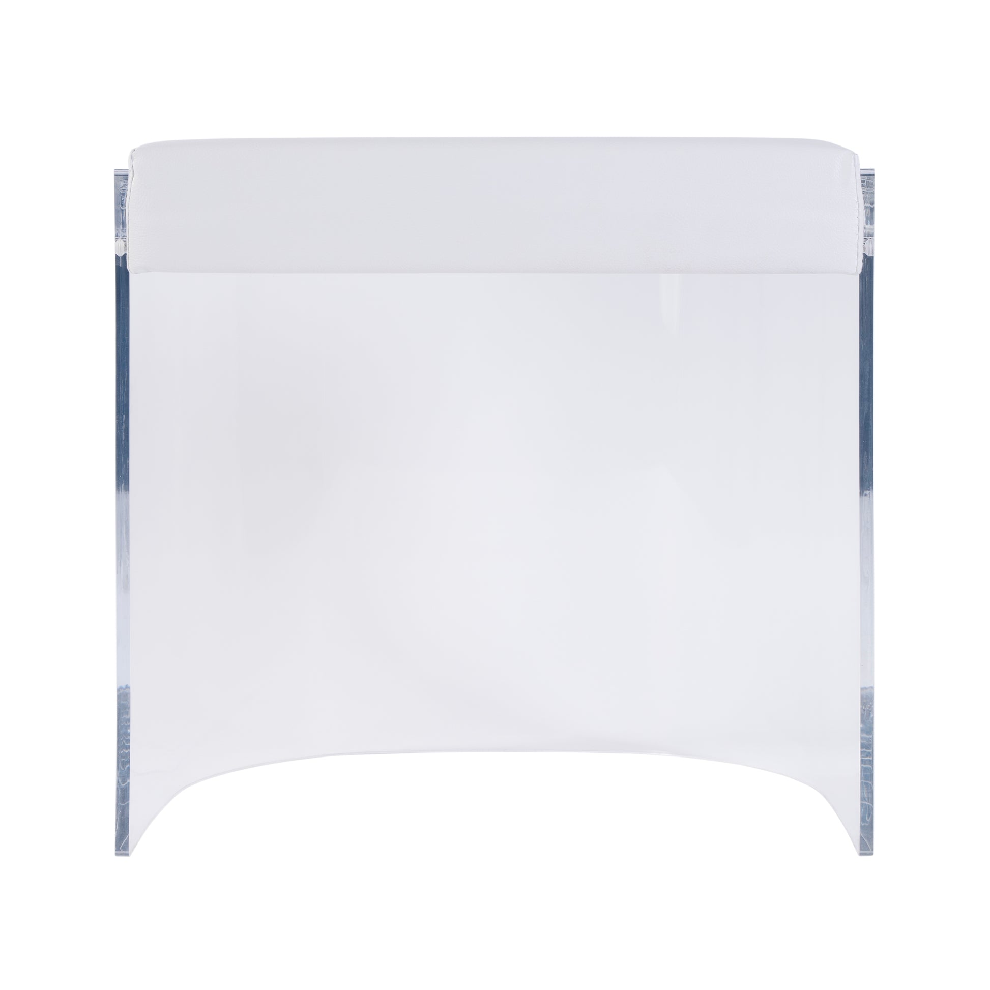 Butler Specialty Company Solara 20 in. Seat Height Acrylic and Upholstered Accent Stool, Clear