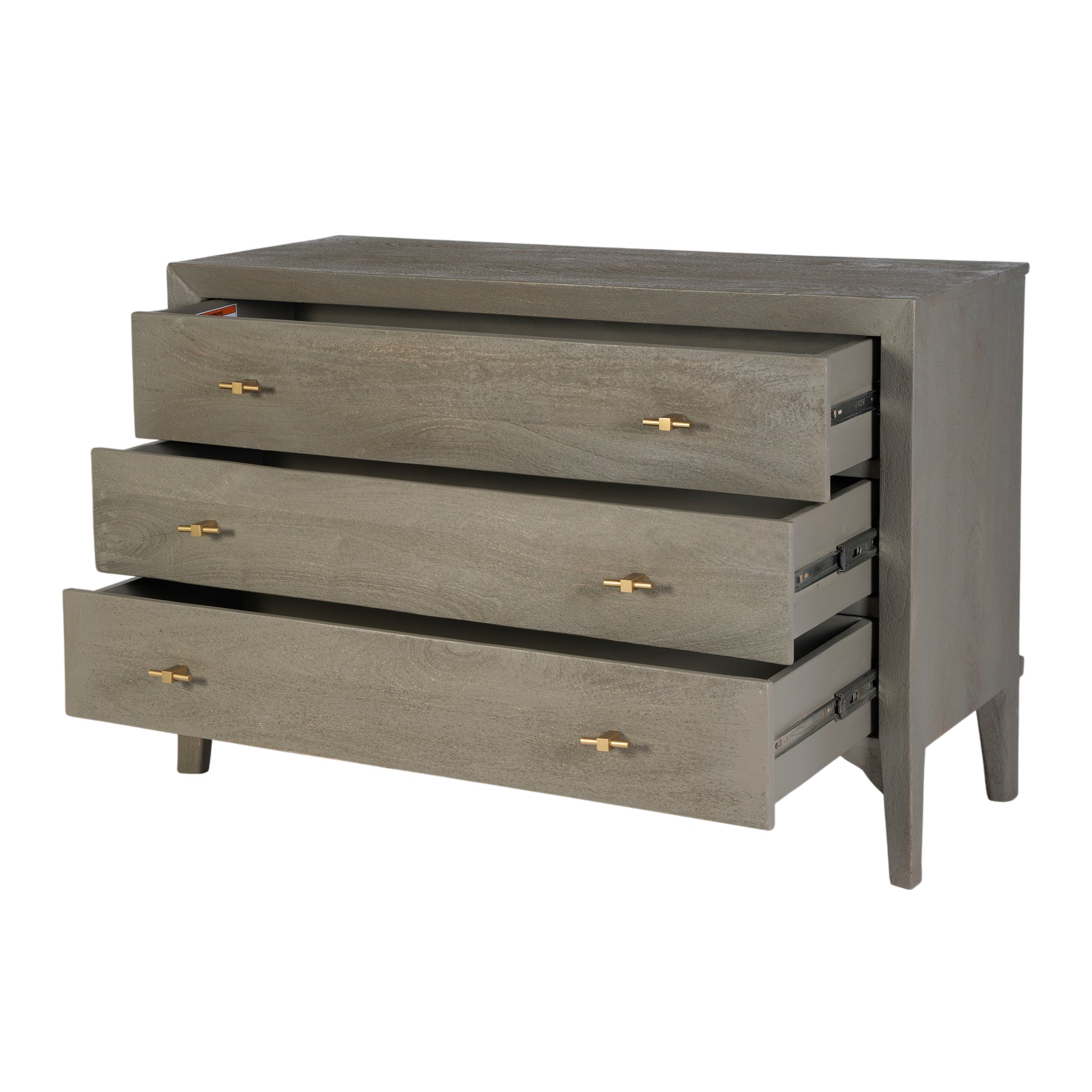 Butler Specialty Company Rockport 46 in. W Rectangular Wood 3 Drawer Dresser, Gray