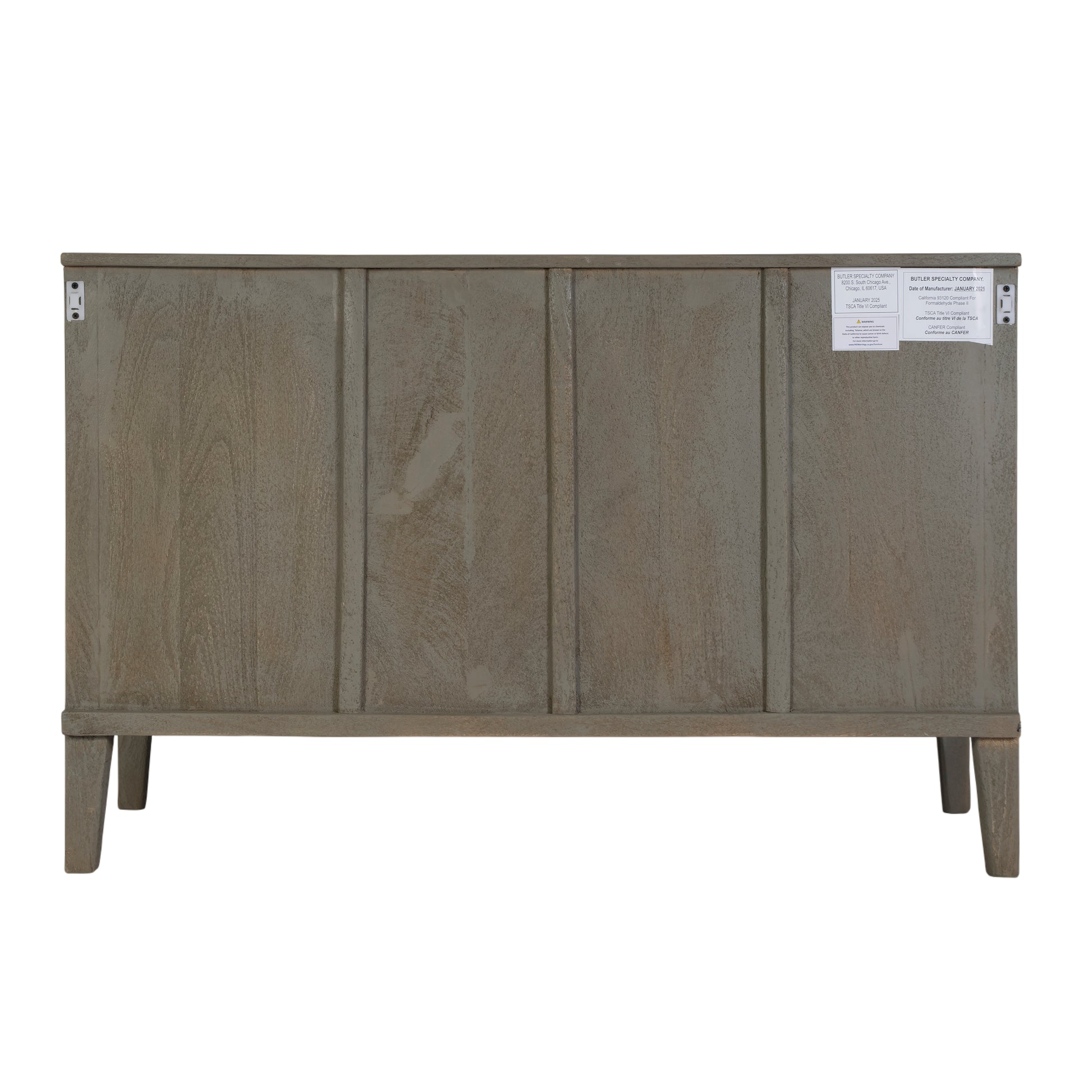 Butler Specialty Company Rockport 46 in. W Rectangular Wood 3 Drawer Dresser, Gray