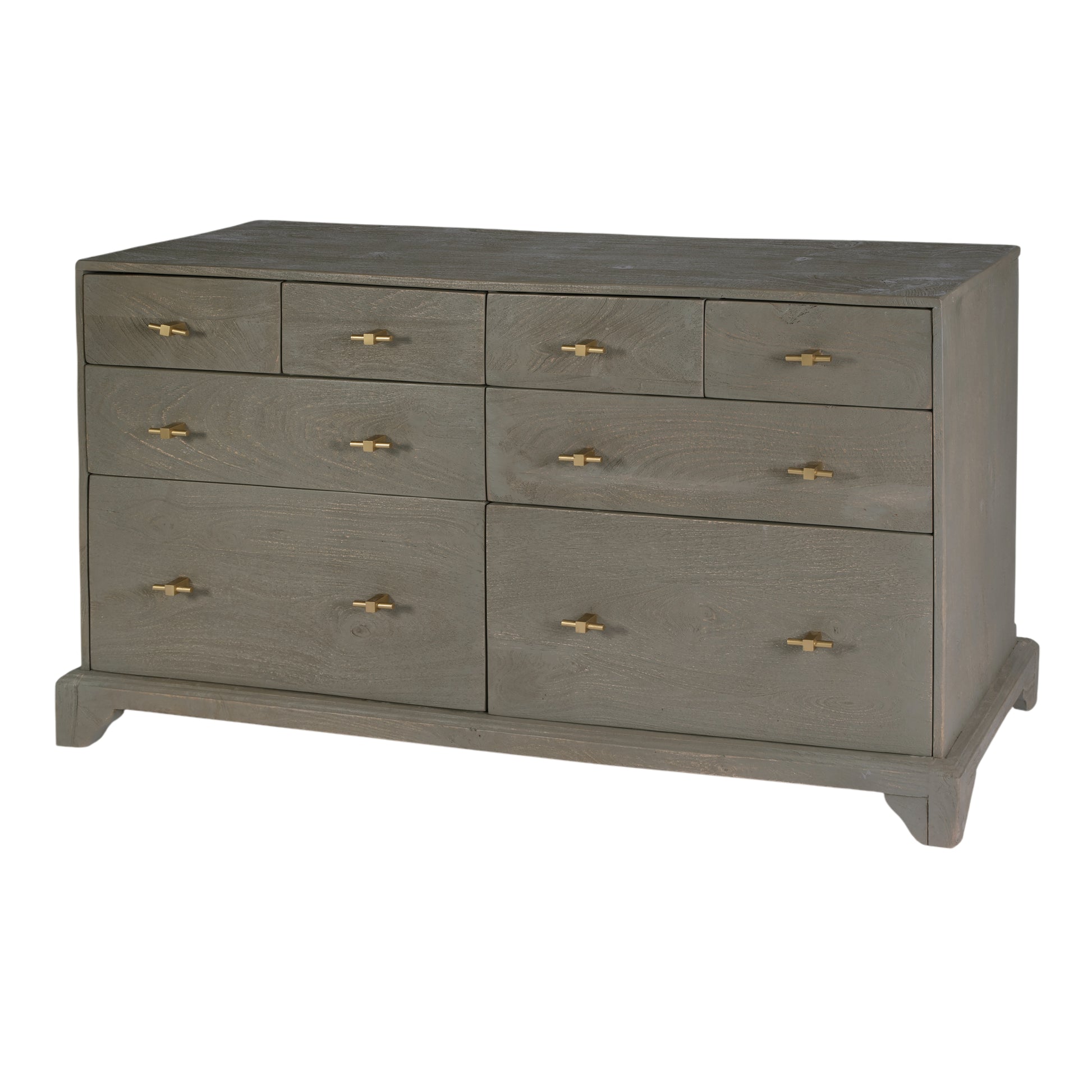 Butler Specialty Company Faro 55 in. W Rectangular Wood 8 Drawer Dresser, Gray
