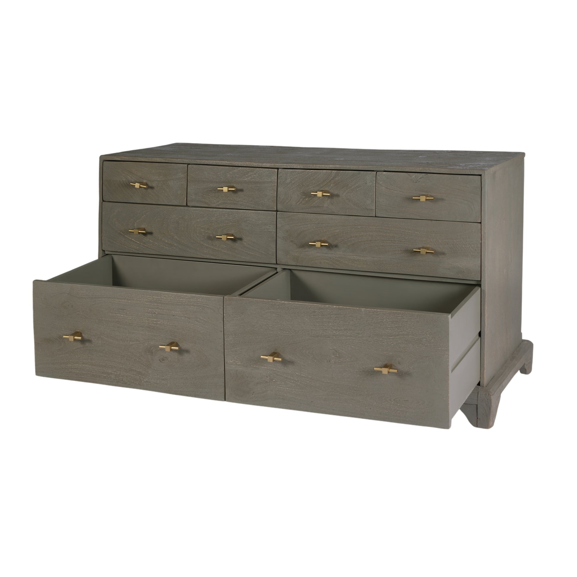 Butler Specialty Company Faro 55 in. W Rectangular Wood 8 Drawer Dresser, Gray
