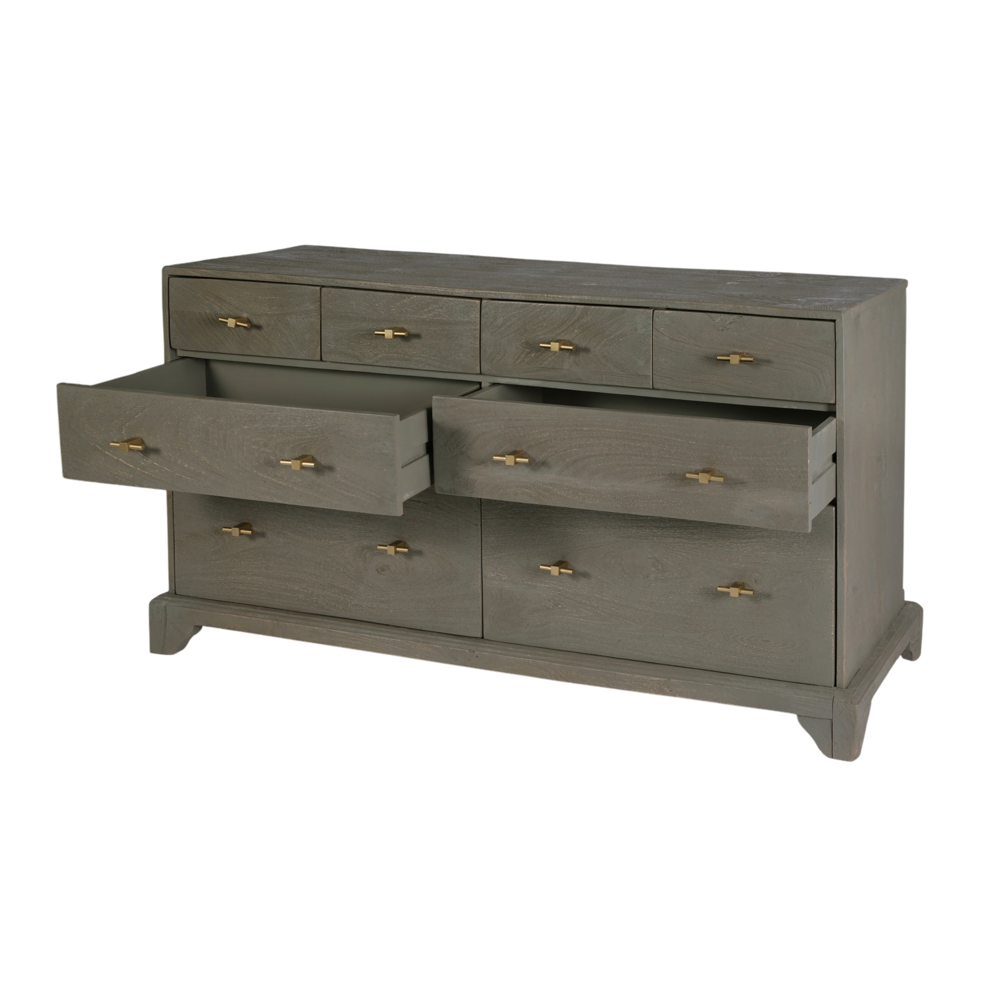 Butler Specialty Company Faro 55 in. W Rectangular Wood 8 Drawer Dresser, Gray