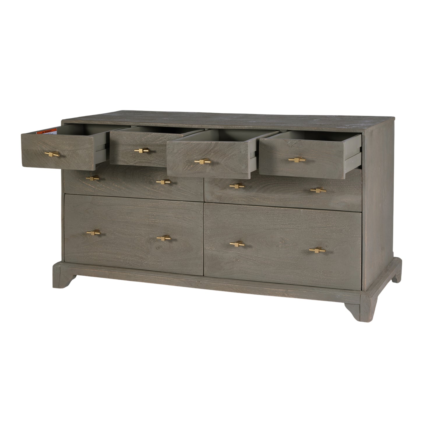 Butler Specialty Company Faro 55 in. W Rectangular Wood 8 Drawer Dresser, Gray
