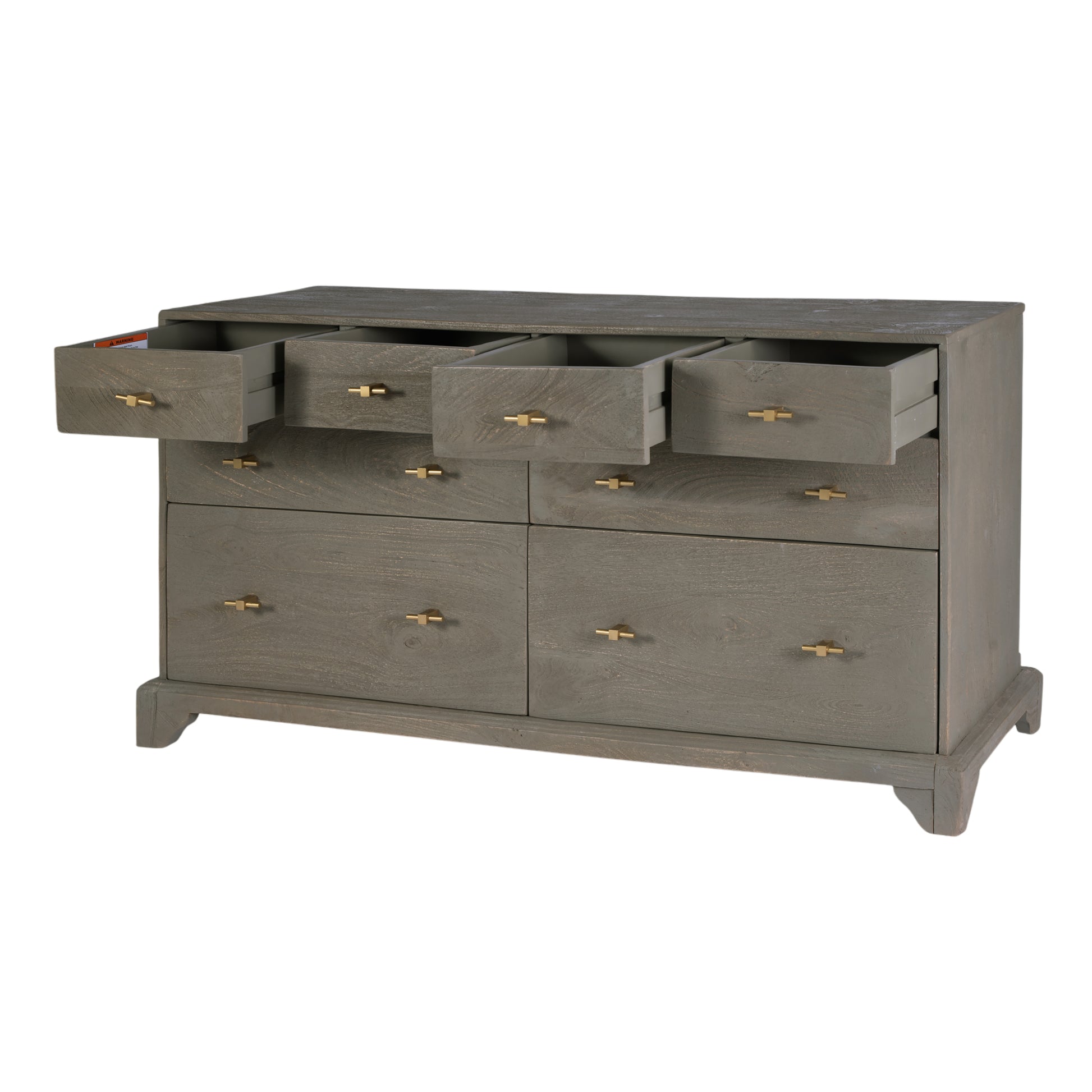 Butler Specialty Company Faro 55 in. W Rectangular Wood 8 Drawer Dresser, Gray