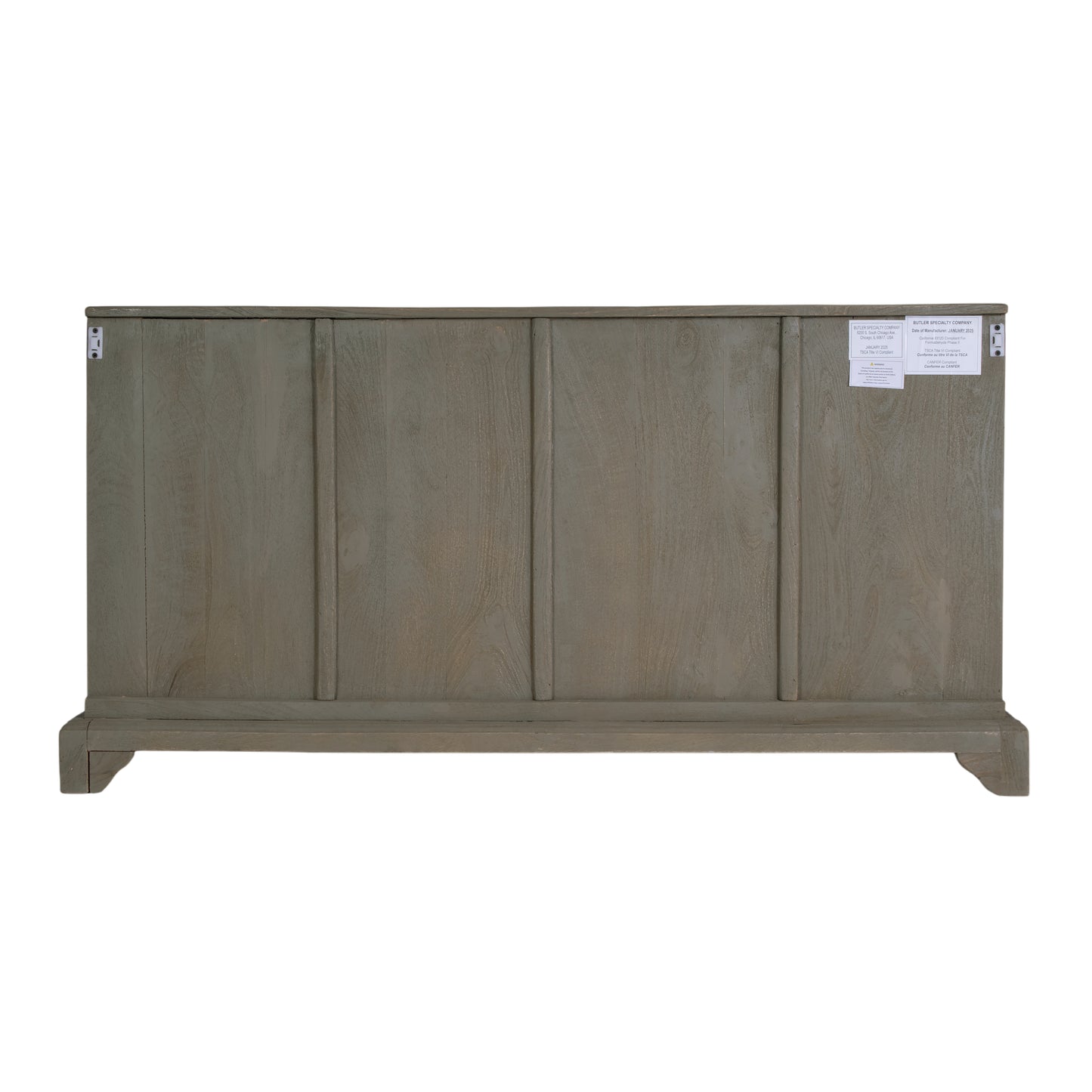 Butler Specialty Company Faro 55 in. W Rectangular Wood 8 Drawer Dresser, Gray
