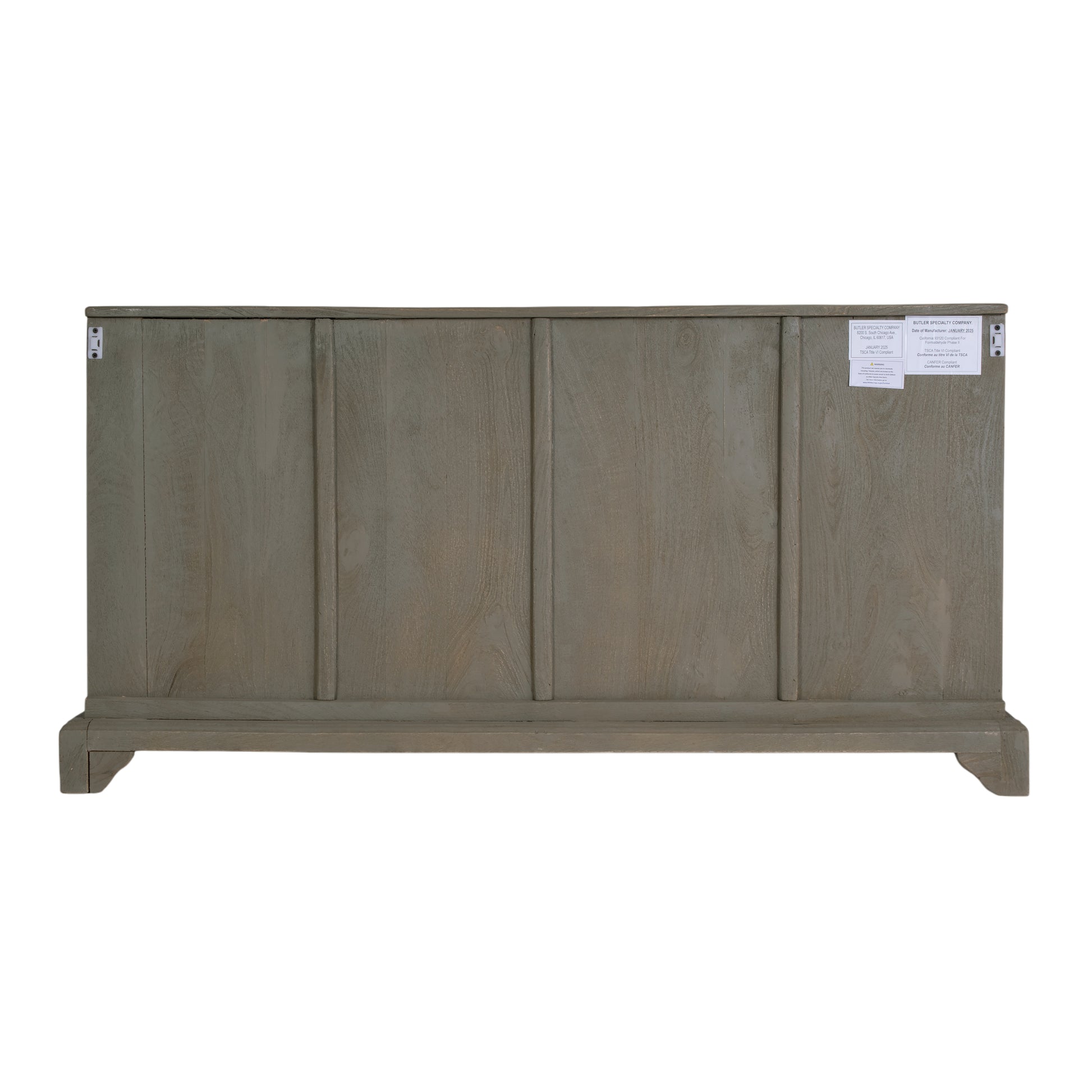 Butler Specialty Company Faro 55 in. W Rectangular Wood 8 Drawer Dresser, Gray