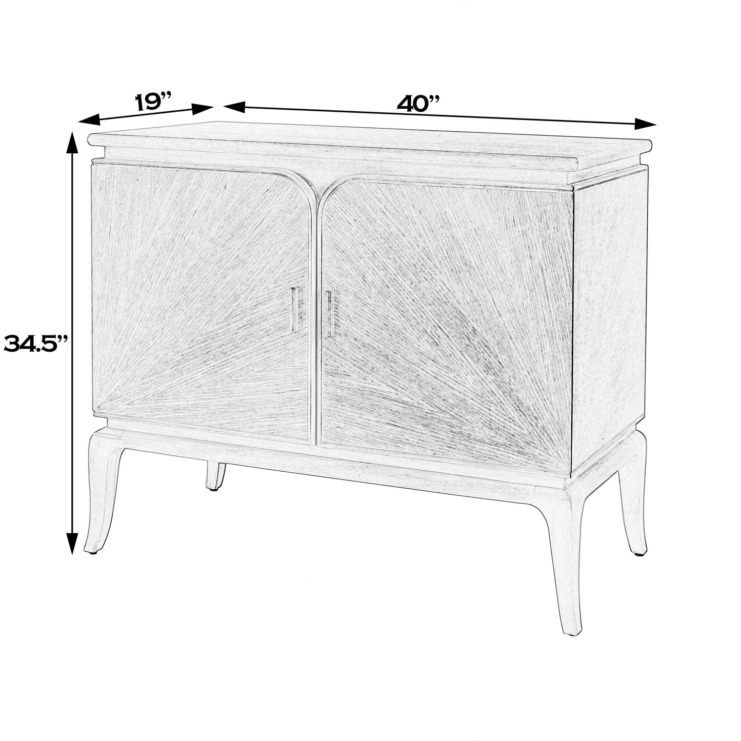Butler Specialty Company Karolina 40 in. W Wood 2 Door Accent Cabinet with Interior Shelves, Light Brown