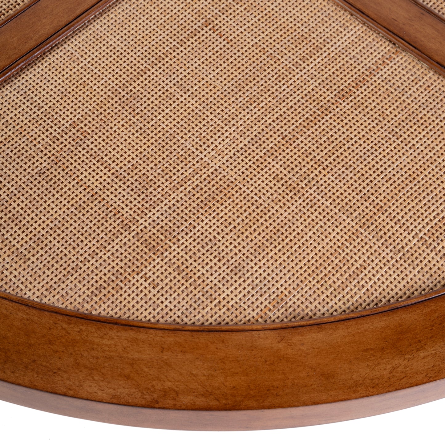 Butler Specialty Company Bali Breeze 42 in. Round Wood and Mesh Woven Coffee Table, Brown