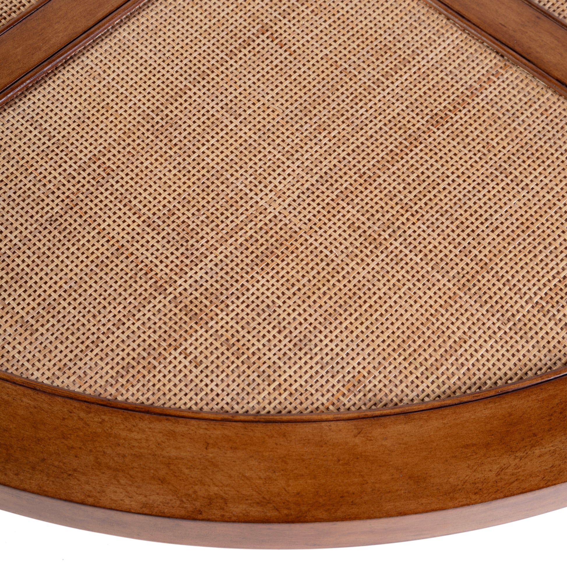 Butler Specialty Company Bali Breeze 42 in. Round Wood and Mesh Woven Coffee Table, Brown
