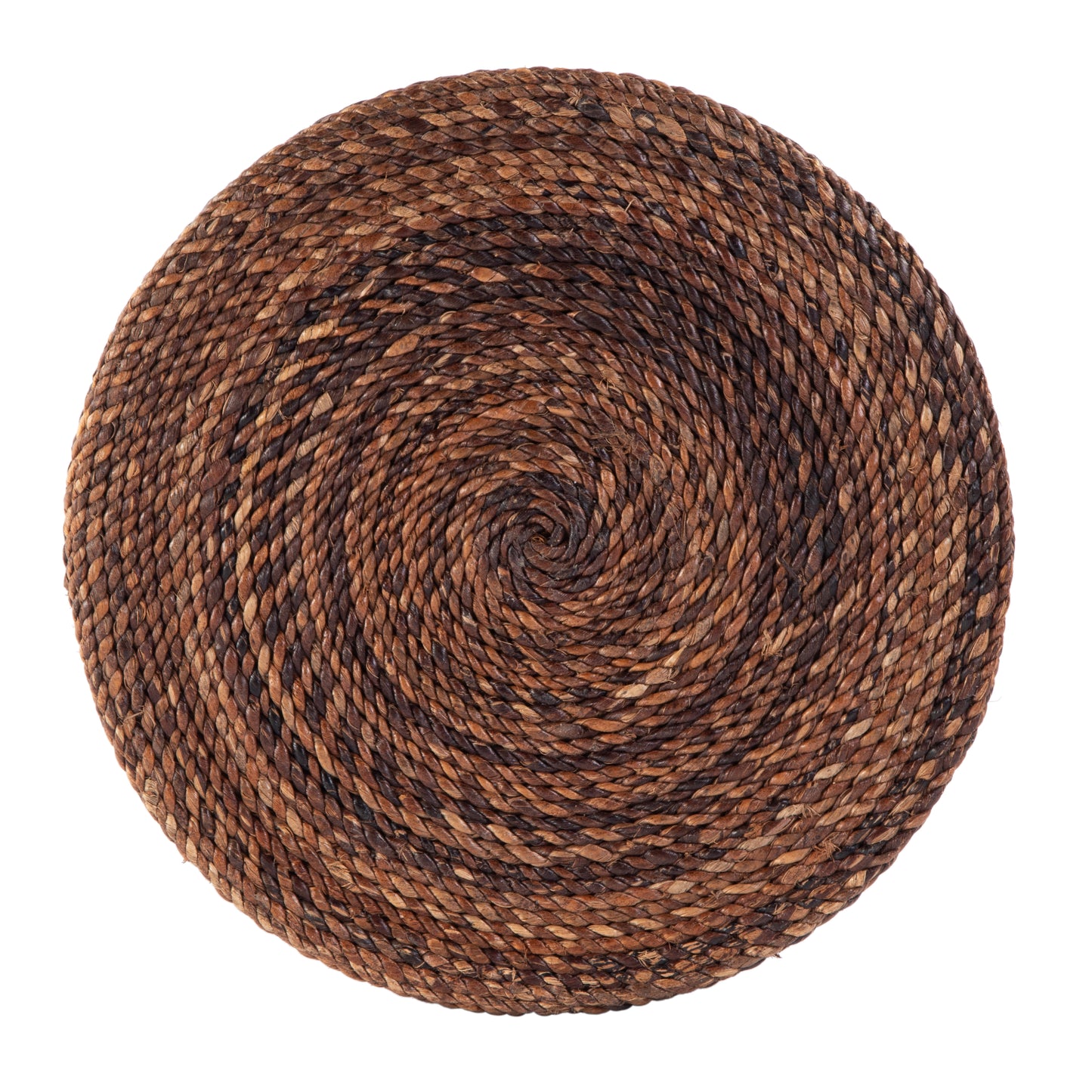 Butler Specialty Company Bagshawe 13 in. W Round Wood and Abaca Rope Inlay Drum Side Table, Brown