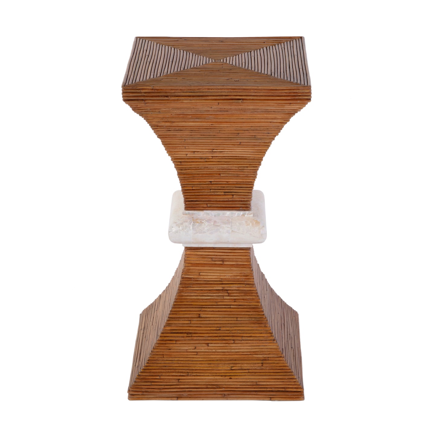 Butler Specialty Company Marikit 13 in. W Square Wood and Arorog Inlay Side Table, Brown
