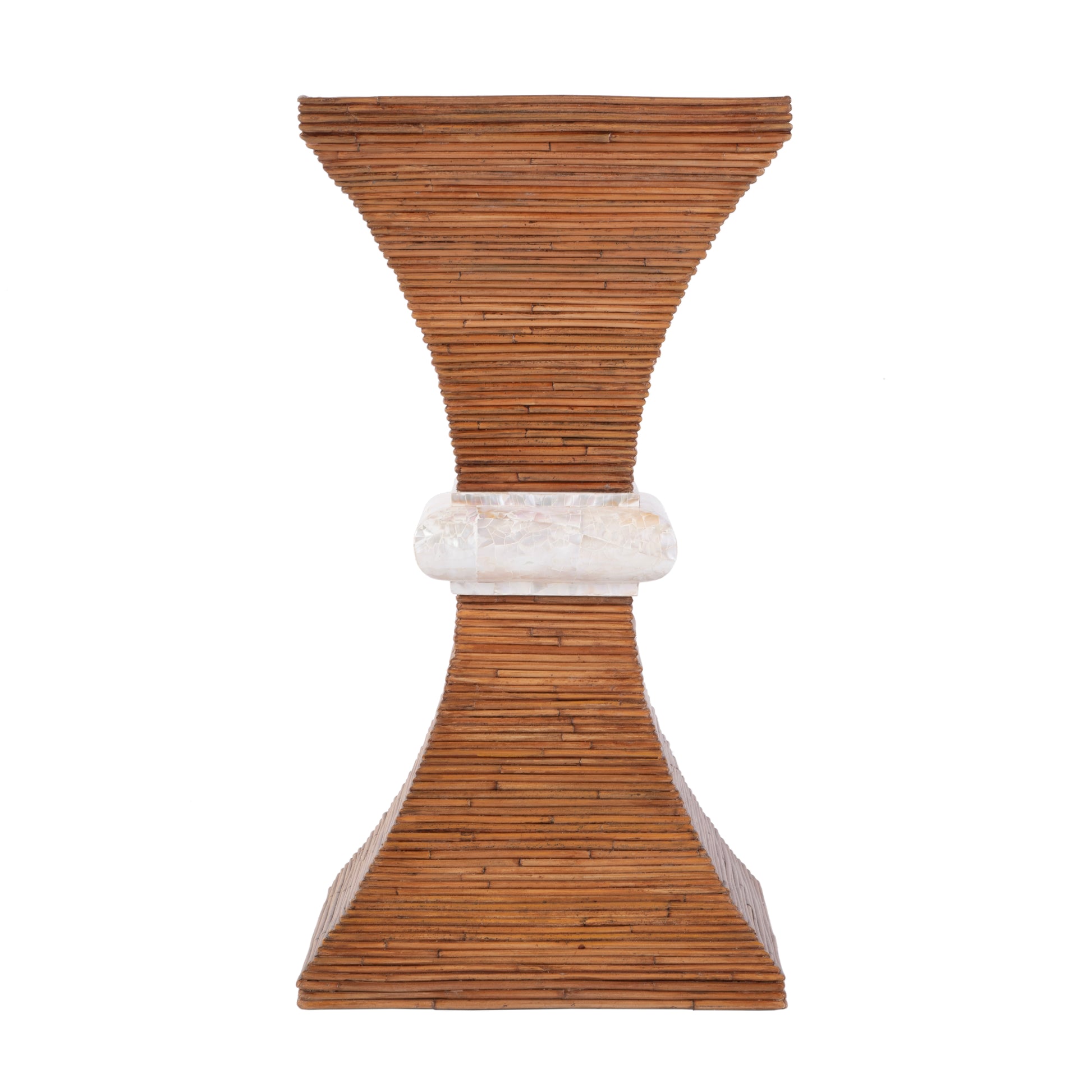 Butler Specialty Company Marikit 13 in. W Square Wood and Arorog Inlay Side Table, Brown