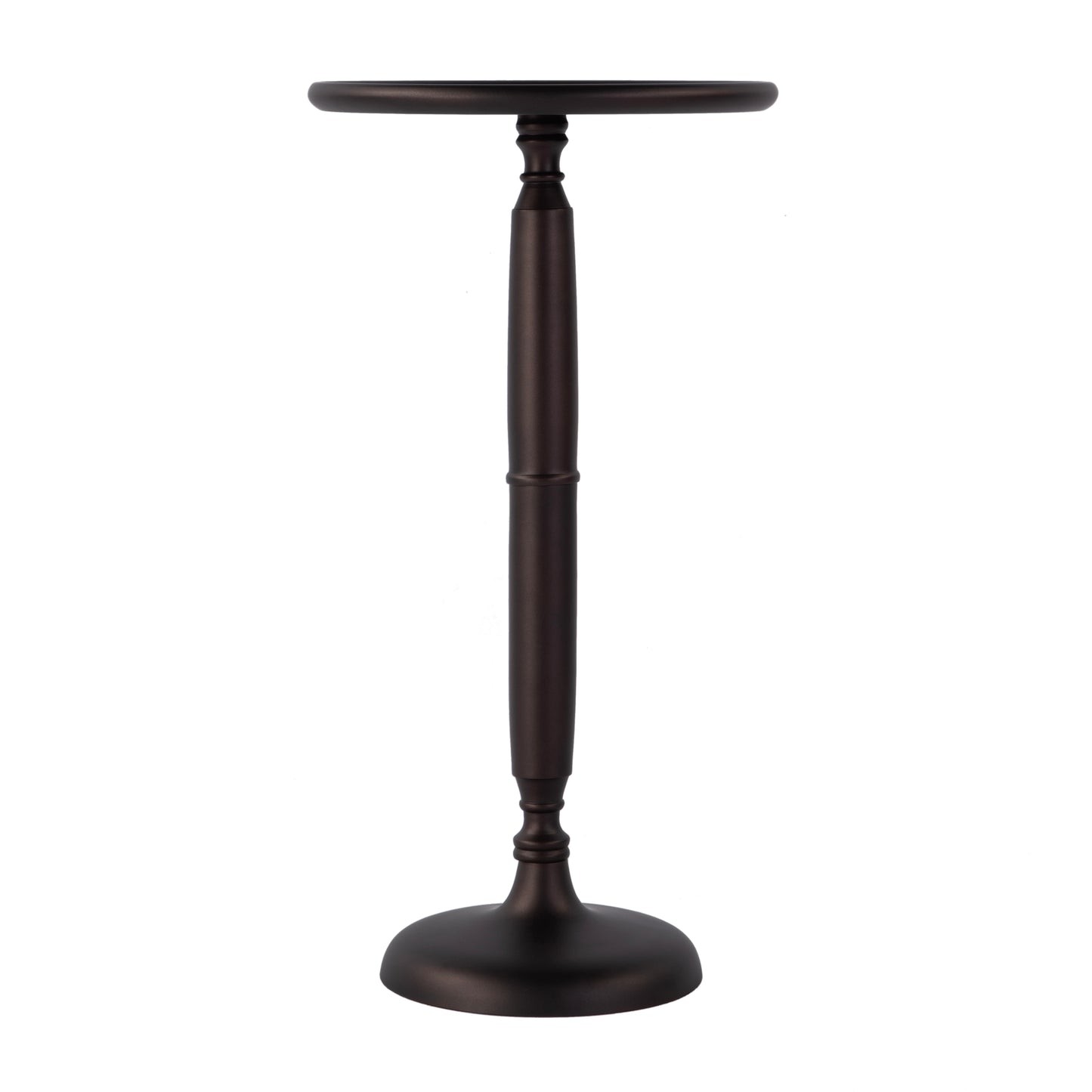 Butler Specialty Company Alexi 12 in. W Round All Metal Pedestal Base End Table, Bronze