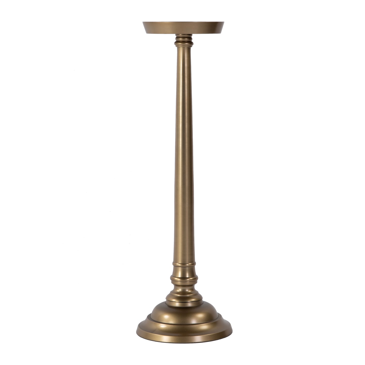 Butler Specialty Company Tilly 7 in. W Round All Metal Pedestal Base End Table, Antique Gold