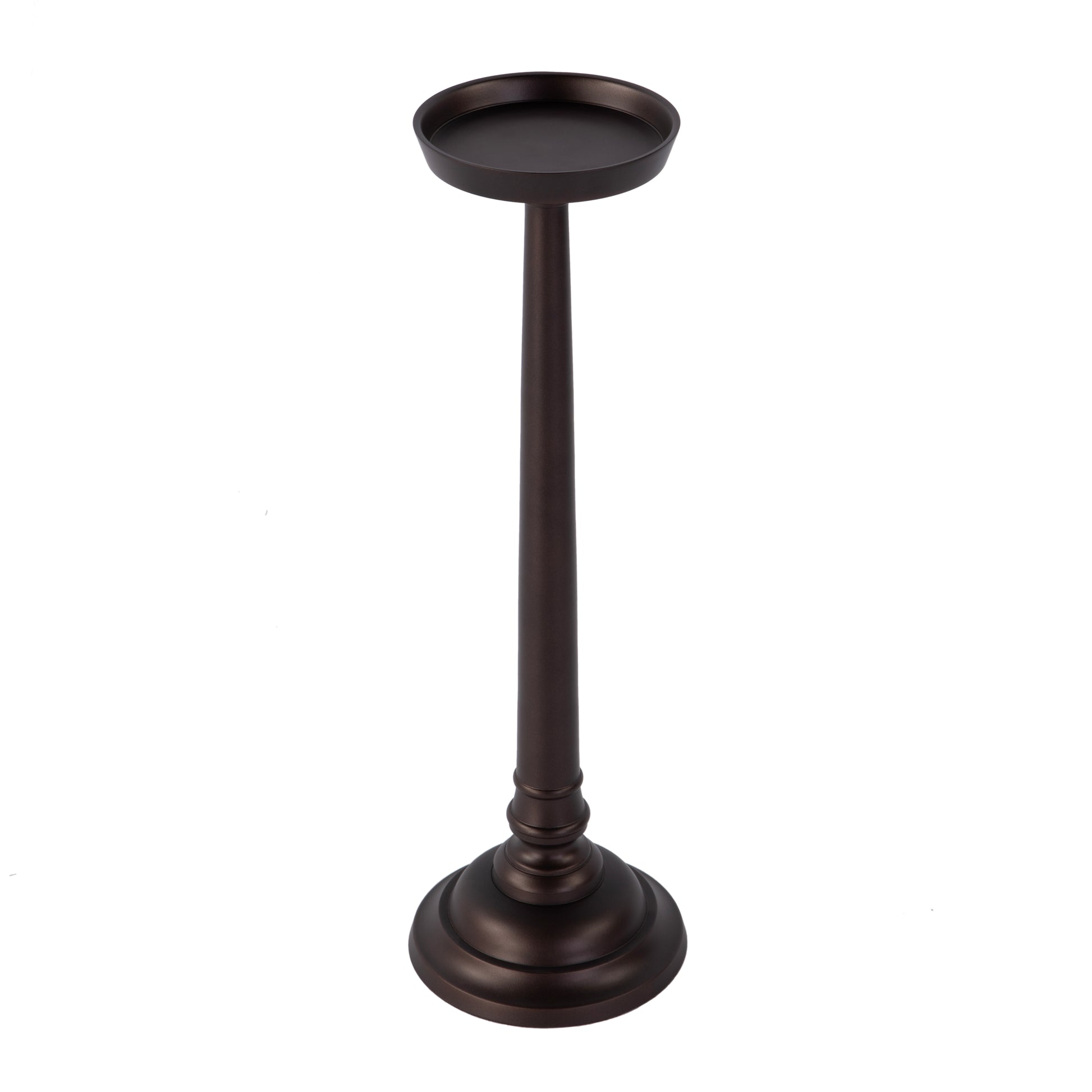 Butler Specialty Company Tilly 7 in. W Round All Metal Pedestal Base End Table, Bronze