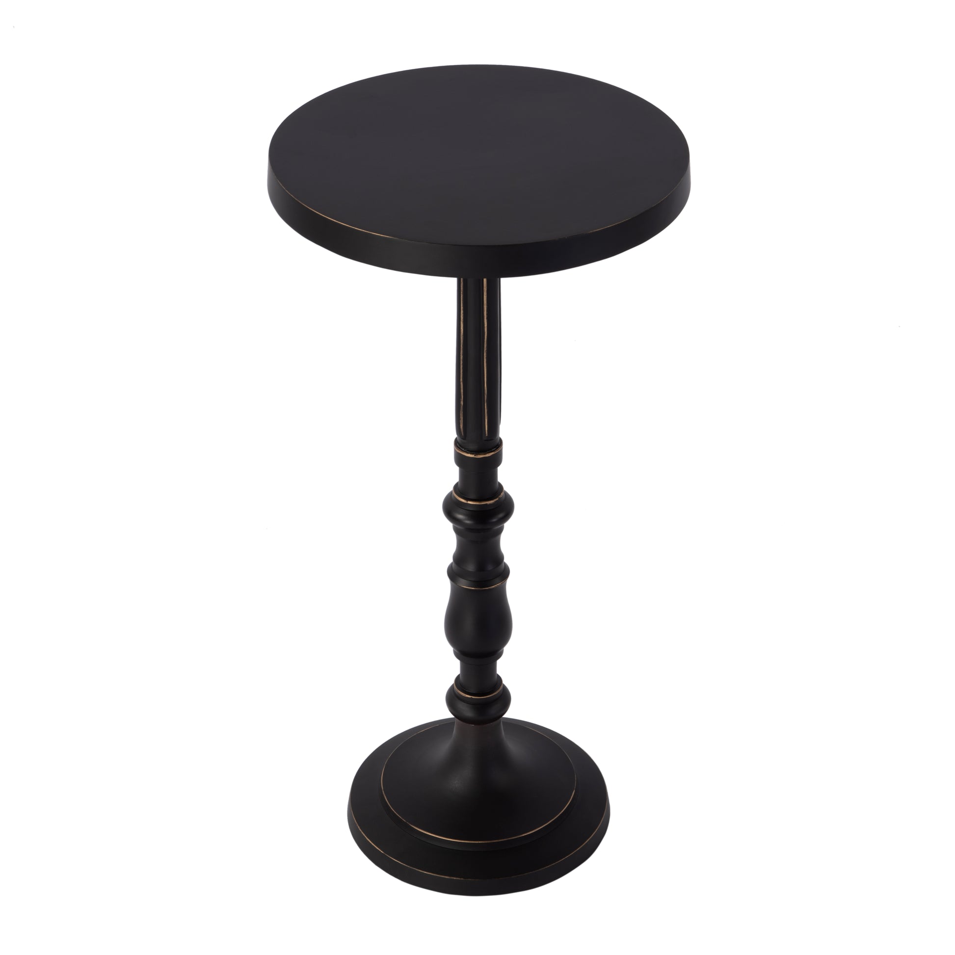 Butler Specialty Company Heidi 12 in. W Round All Metal Pedestal Base End Table, Bronze
