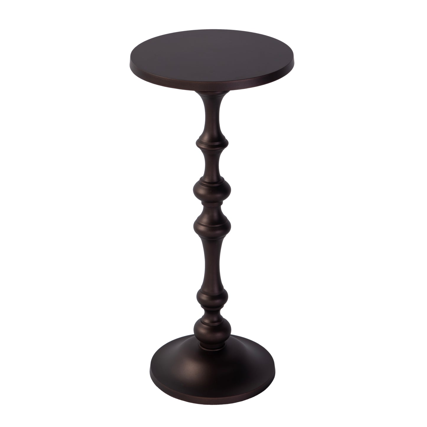 Butler Specialty Company Passeo 10 in. W Round All Metal Pedestal Base End Table, Bronze